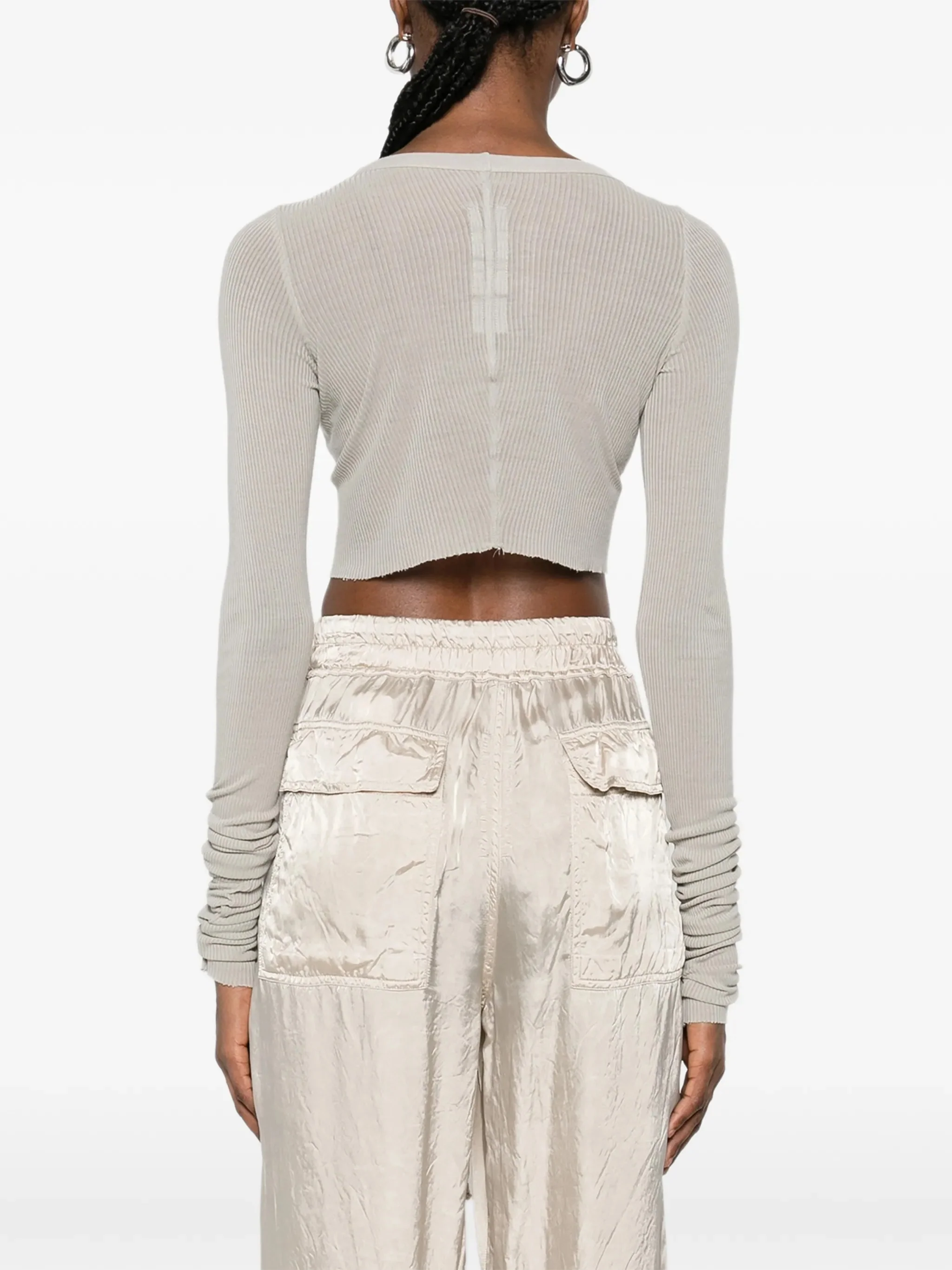 Rick Owens Round Neck Long Sleeve Top Size 40 - Image 4