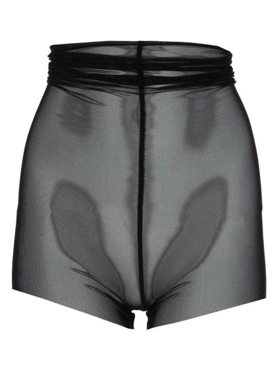 Rick Owens Semi-Transparent High-Waisted Mini Shorts (Size 40 IT)