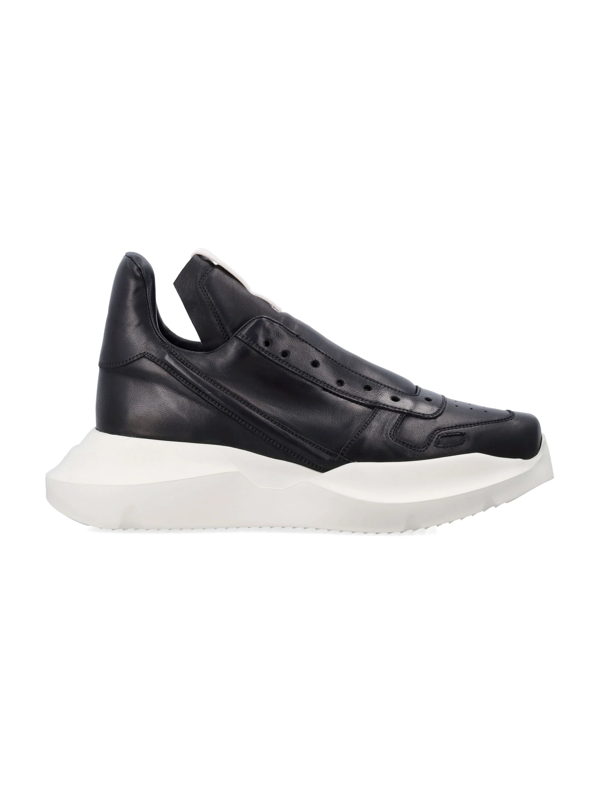 Rick Owens Sleek Ankle-Height Futuristic Sneakers