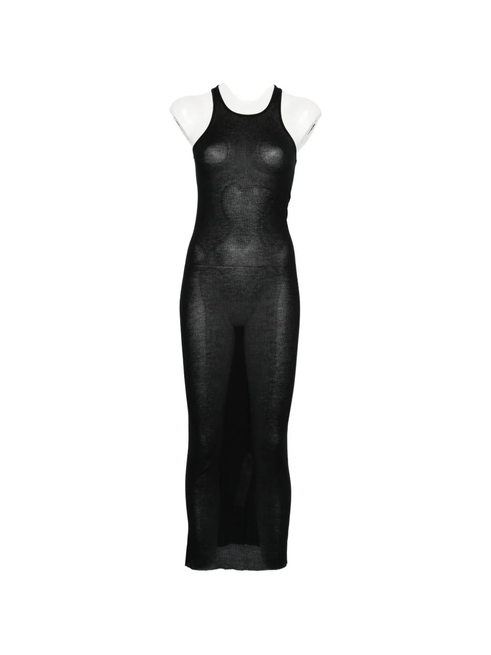 Rick Owens Sleeveless Ribbed Long Dress for Women