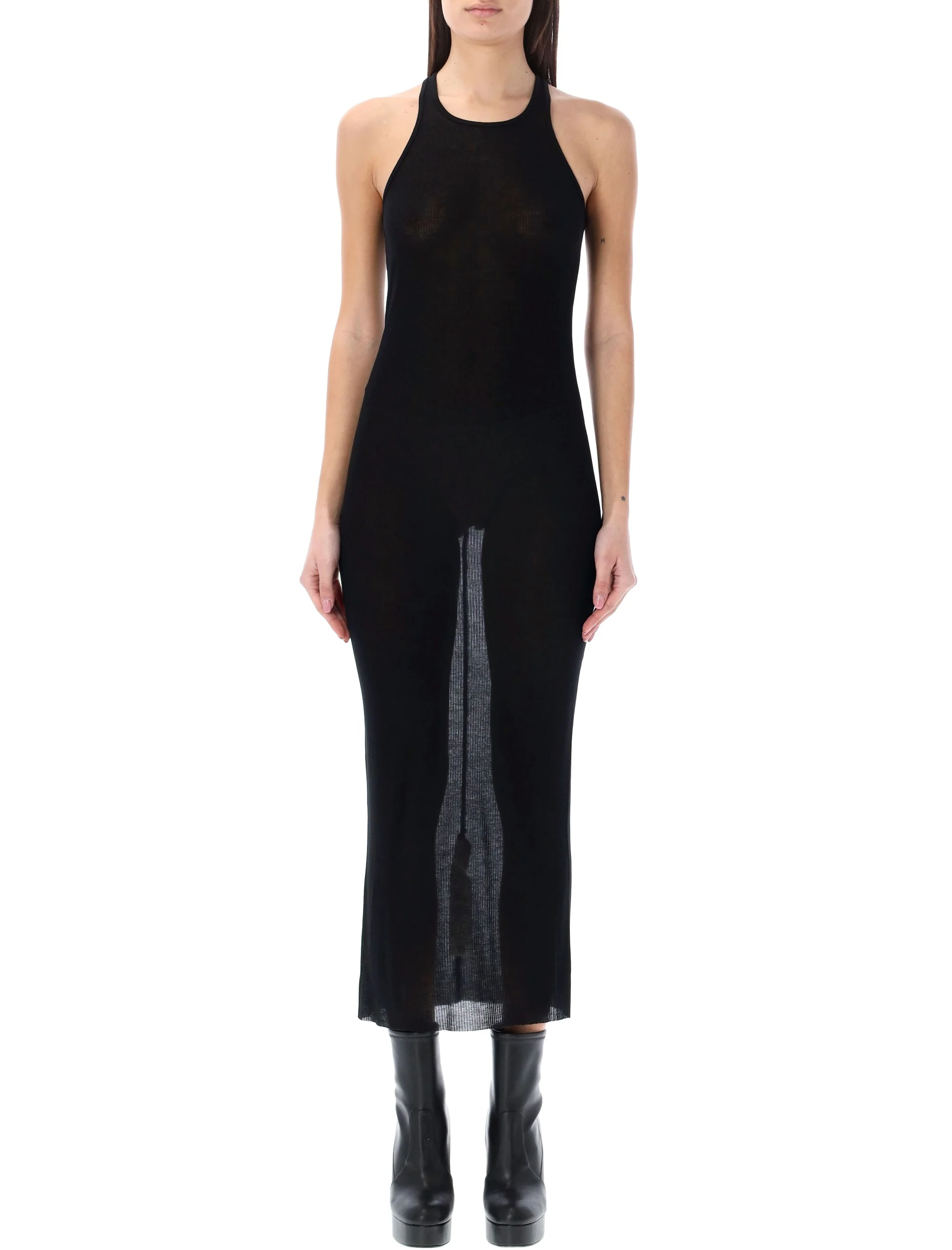 Rick Owens Sleeveless Ribbed Long Dress for Women - Image 6