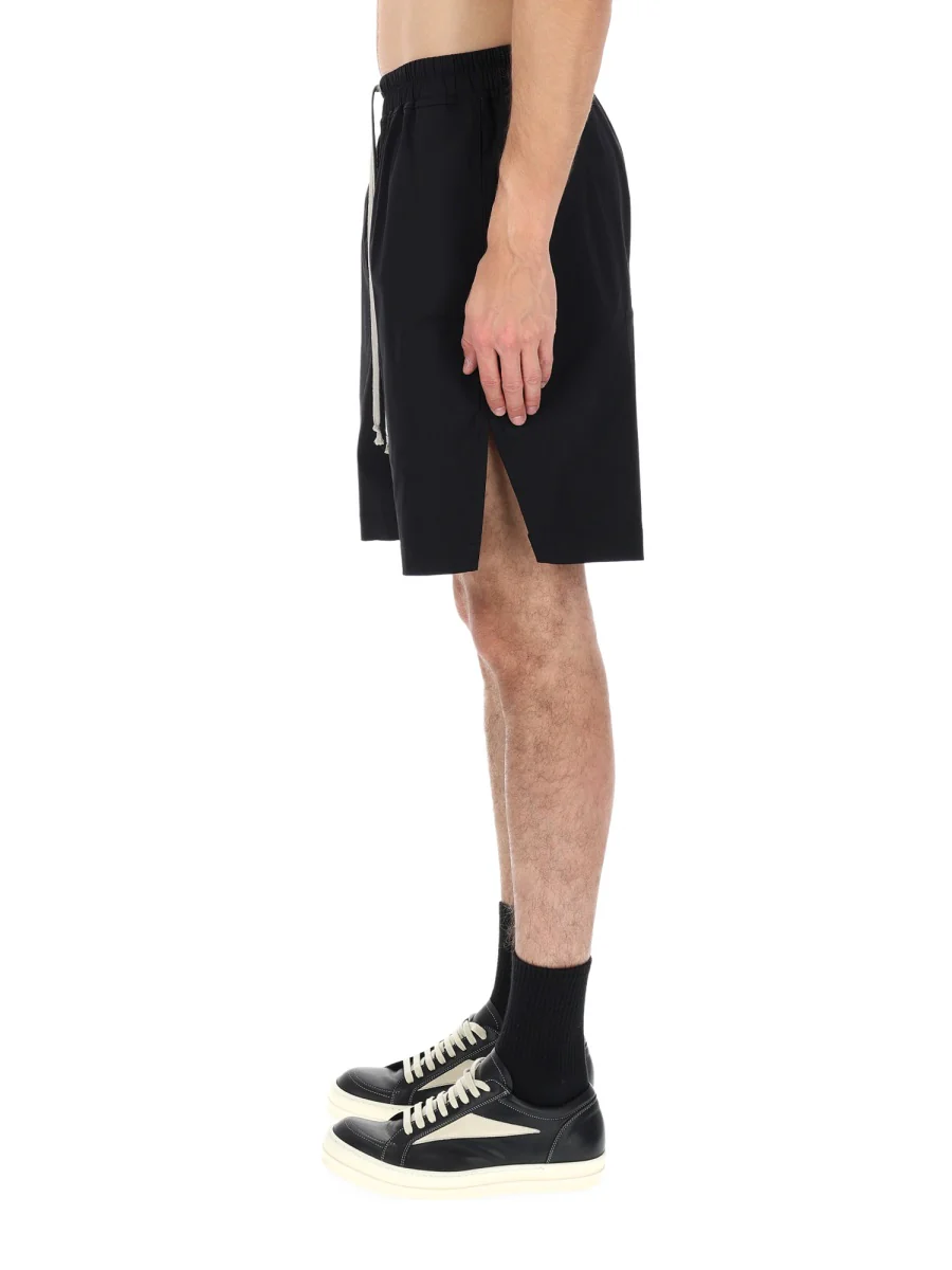 RICK OWENS Straight-Leg Cotton-Blend Poplin Shorts for Men - Image 4
