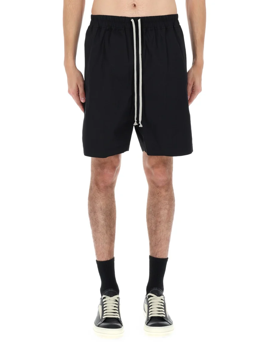 RICK OWENS Straight-Leg Cotton-Blend Poplin Shorts for Men - Image 6