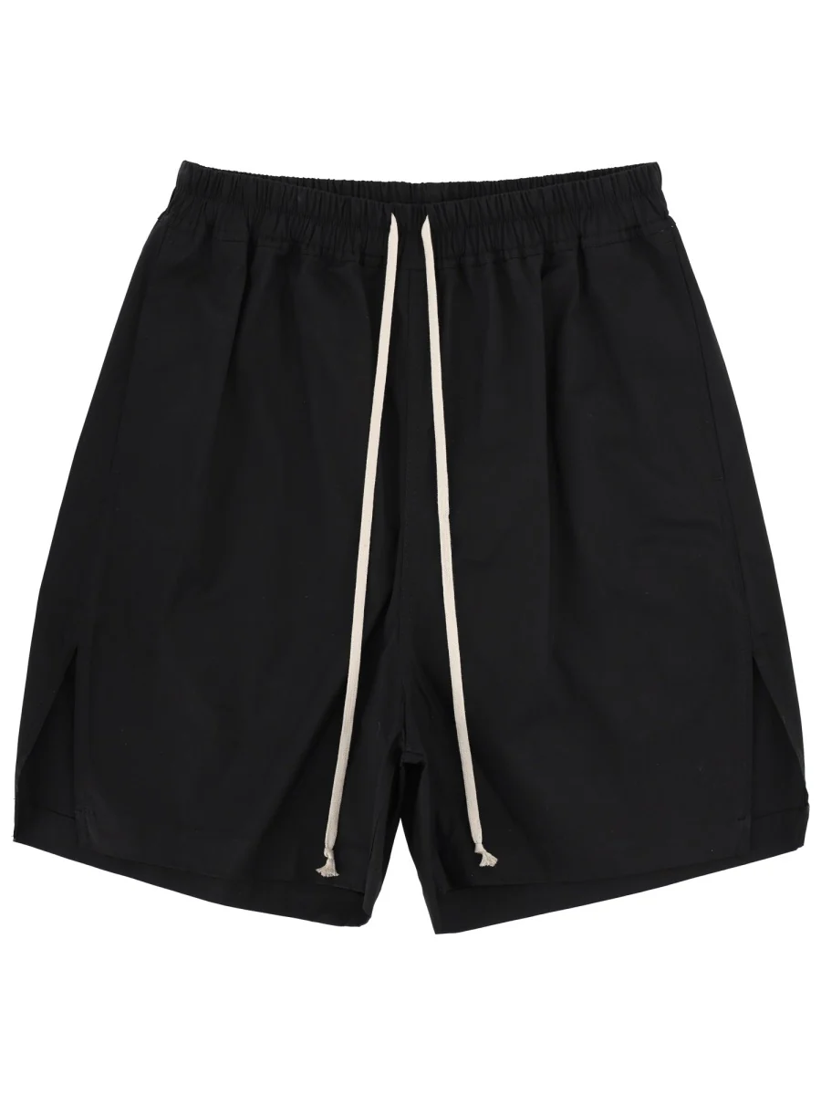 RICK OWENS Straight-Leg Cotton-Blend Poplin Shorts for Men - Image 7