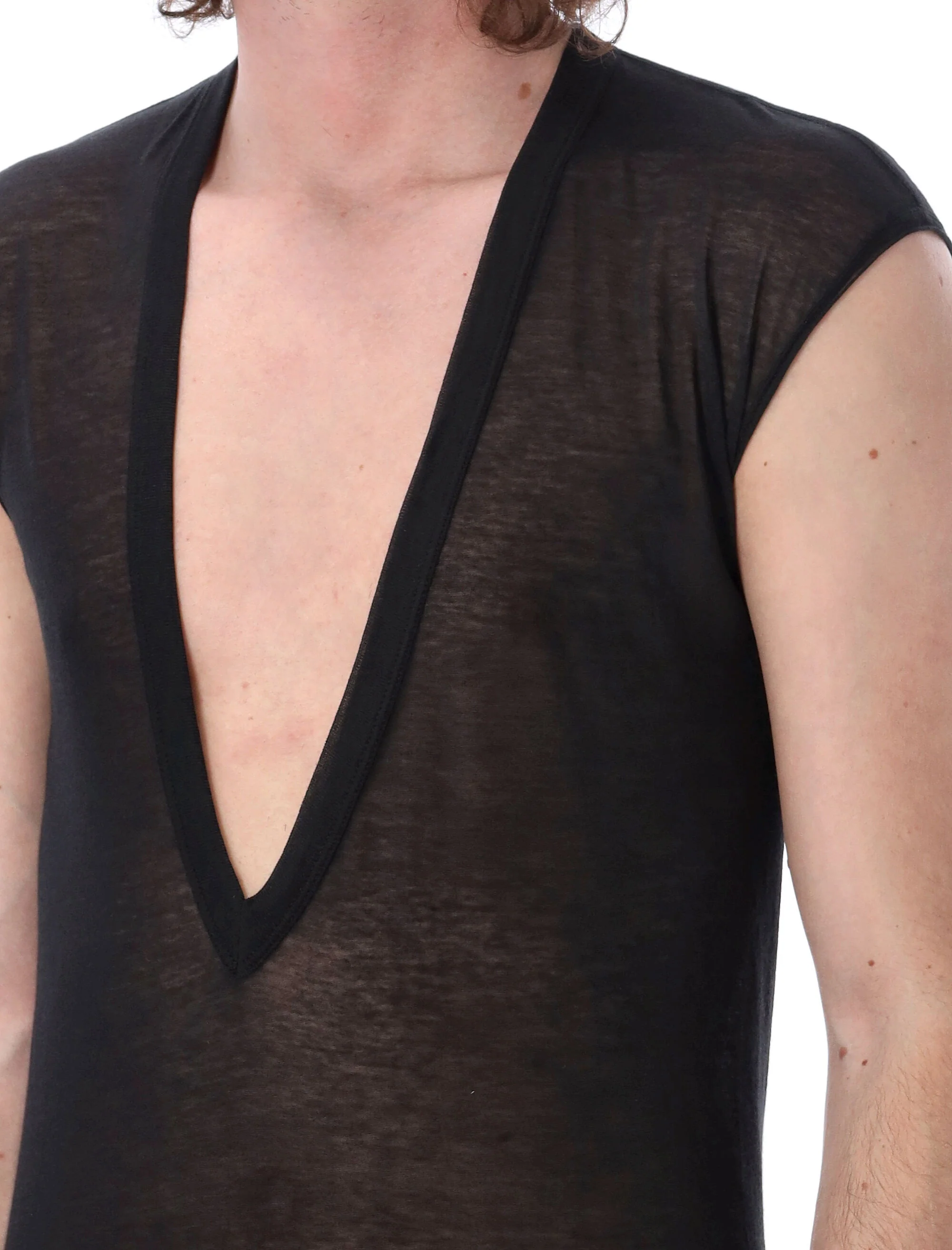 Rick Owens V-neck T-shirt - Image 3