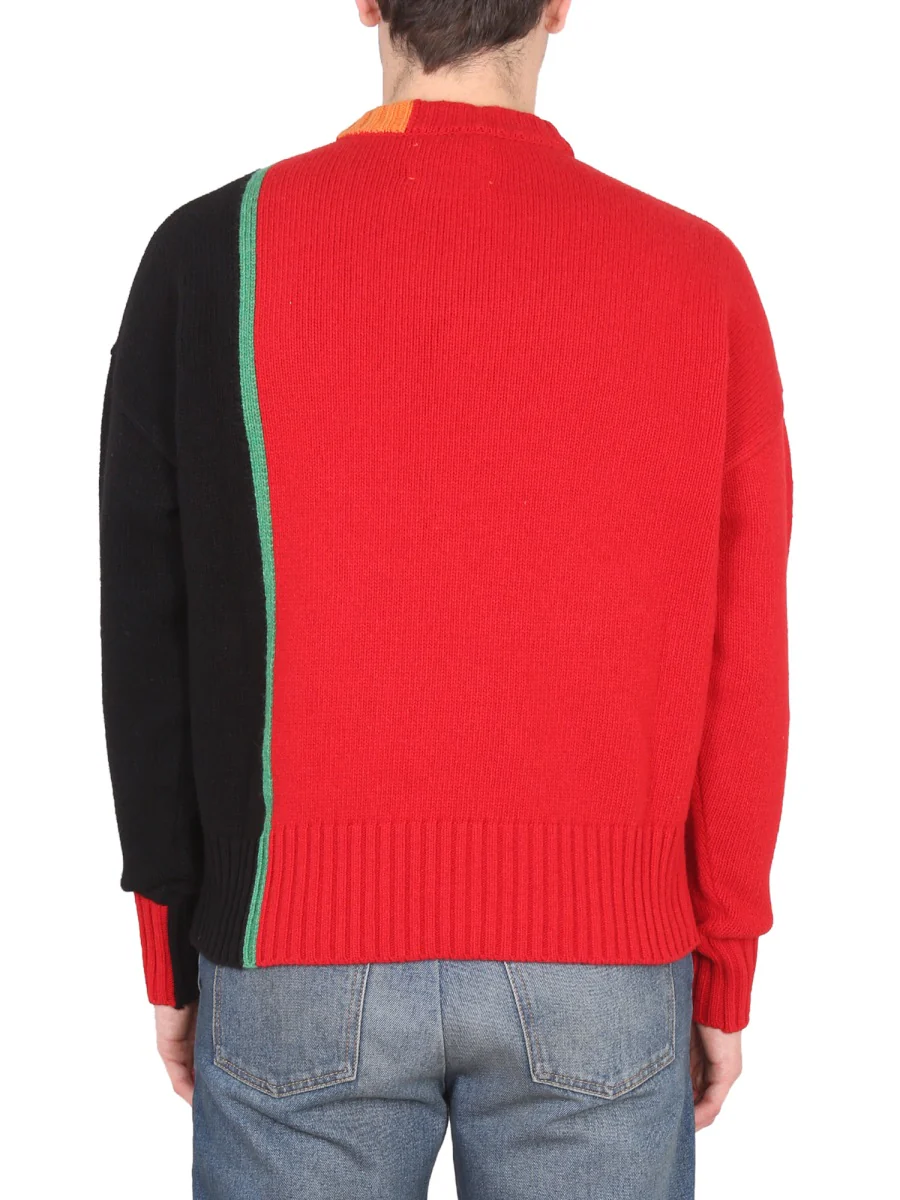 Right For Cross-Neck Multicolor Mesh Sweater - Image 7