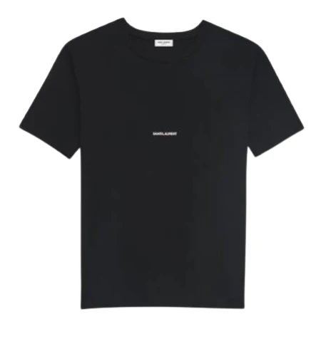 RIVE GAUCHE T-SHIRT CLASSIC-FIT ROUND-NECK T-SHIRT MADE with ORGANIC COTTON, FEATURING the SAINT LAURENT LOGO PRINTED on the CHEST - Image 6
