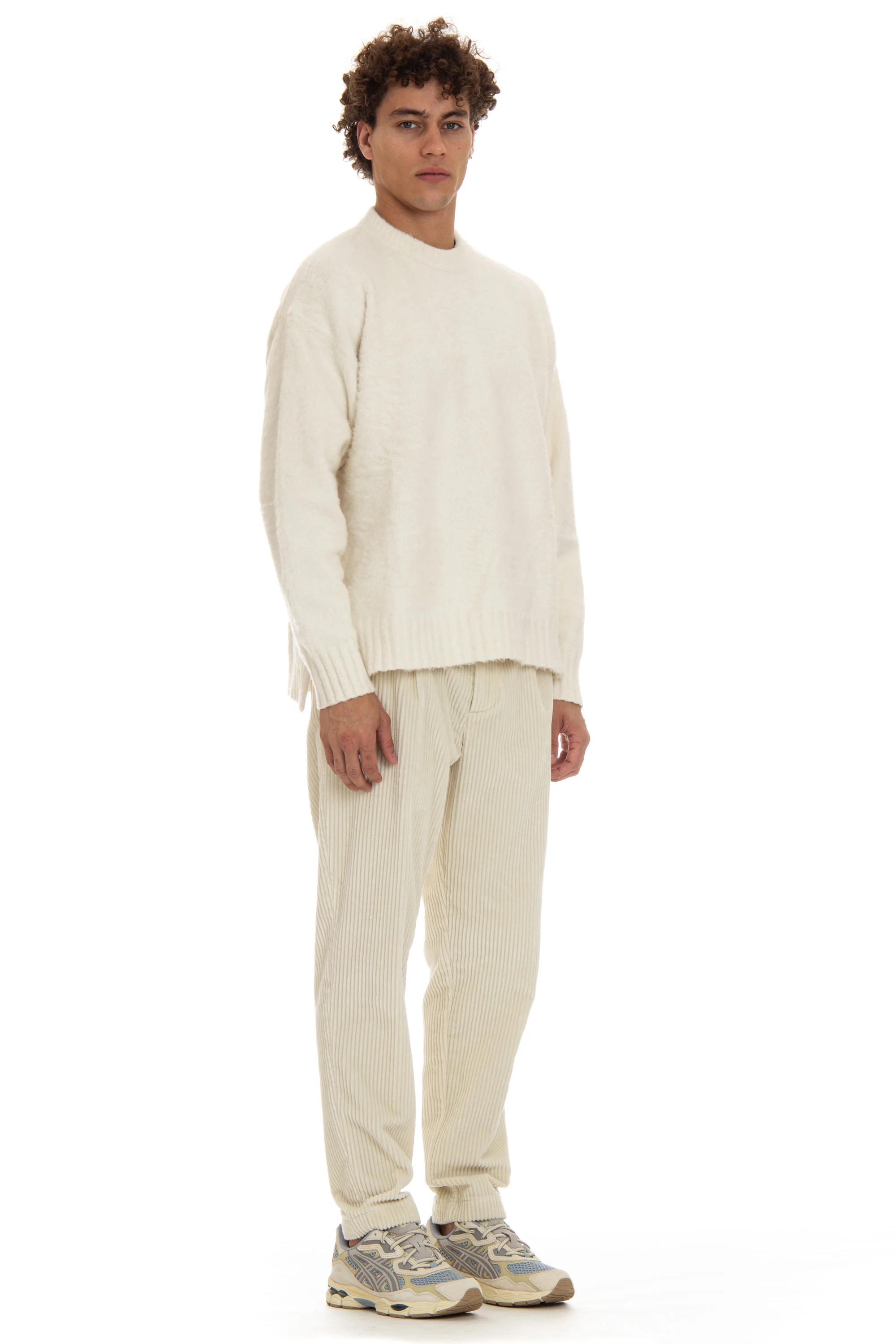 Roberto Collina Men's Lightweight Natural Sweater - Image 2