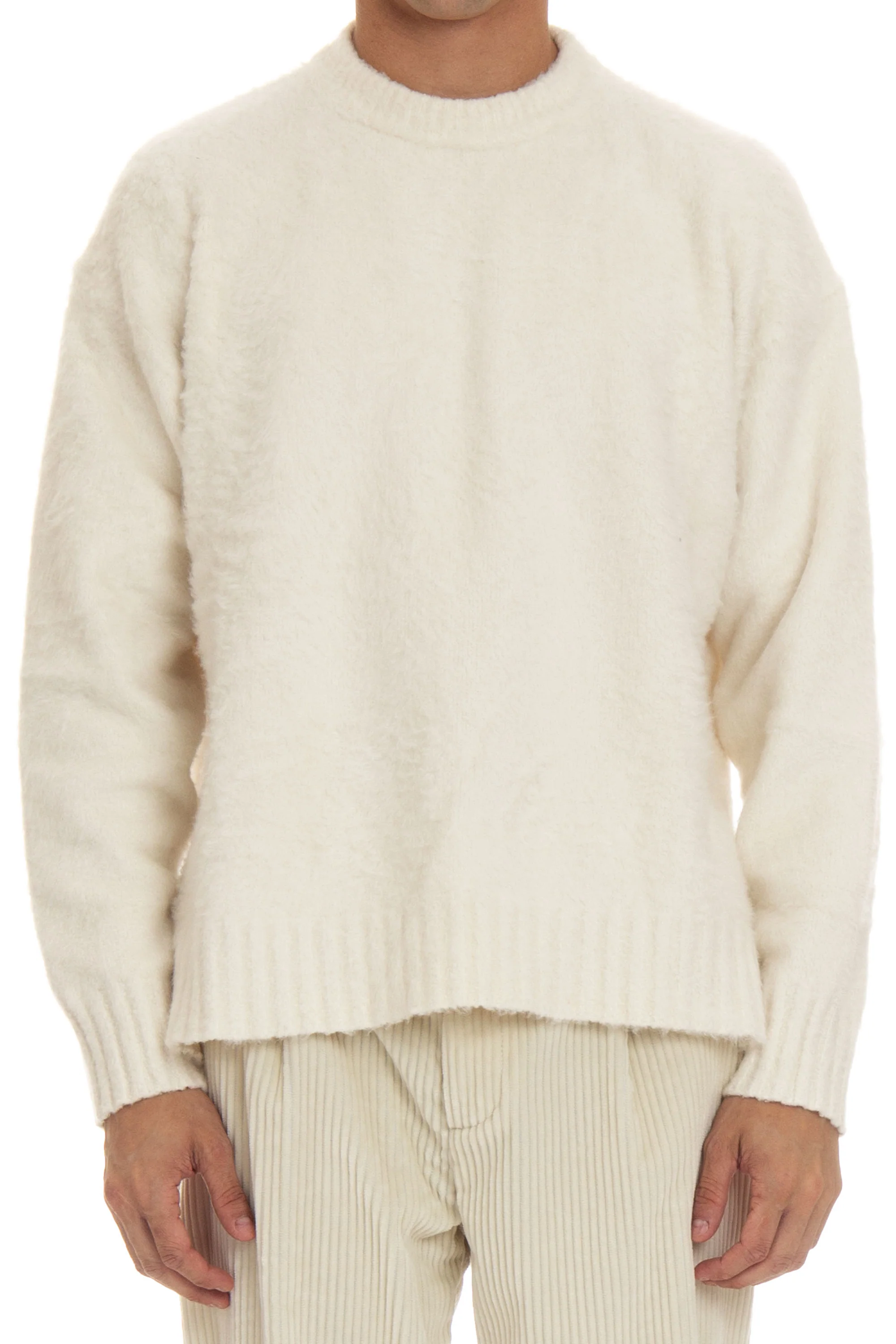 Roberto Collina Men's Lightweight Natural Sweater - Image 4