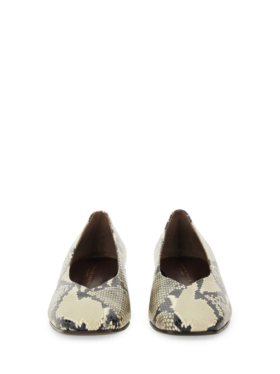 ROBERTO FESTA Vina Python-print Block-heel Pumps - Image 4
