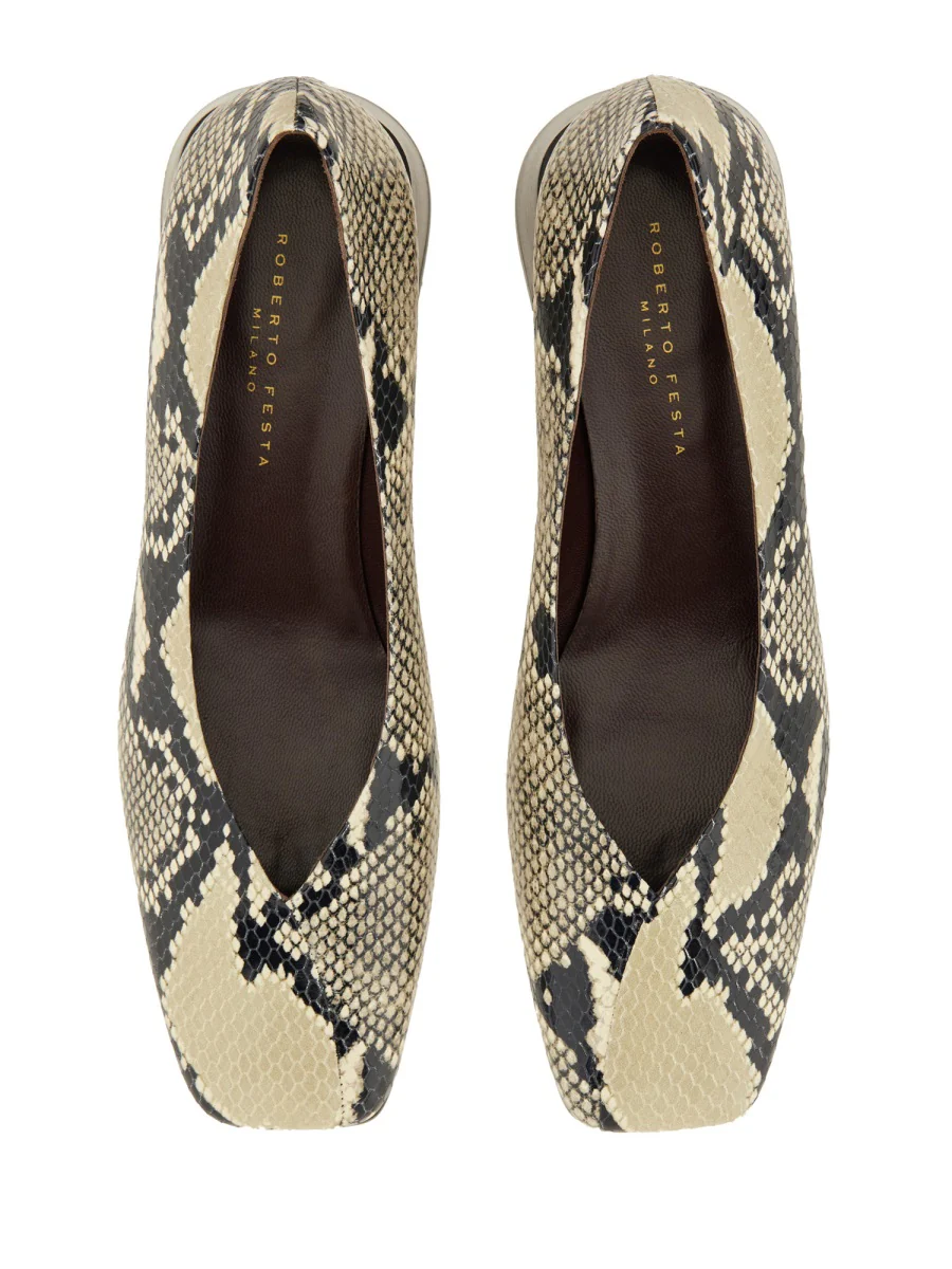 ROBERTO FESTA Vina Python-print Block-heel Pumps - Image 6