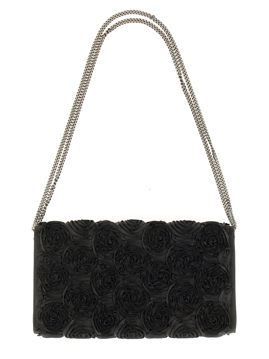 ROGER VIVIER Rose Vivier Embellished Satin Clutch - Image 3