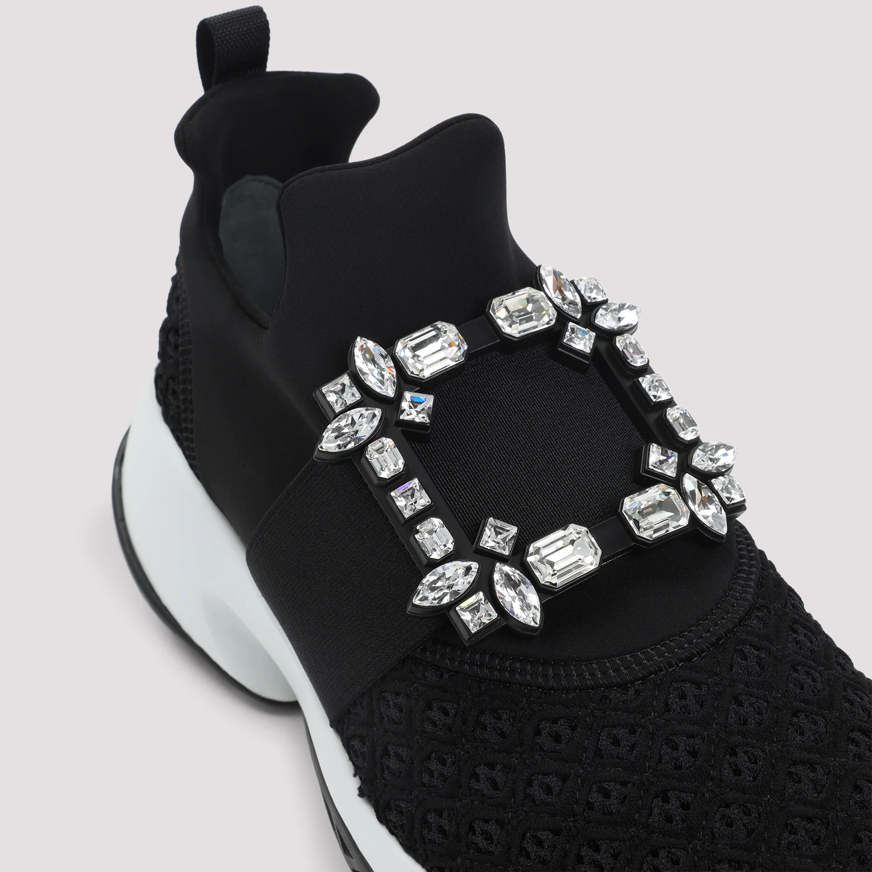 ROGER VIVIER Viv' Run Fabric Crystal Buckle Sneakers - Image 5