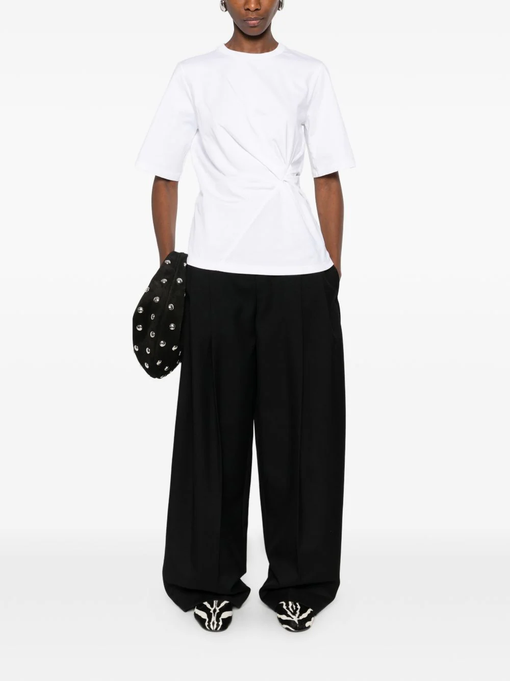 Rohe Asymmetrical Twisted Neck Top - Size 34 - Image 2