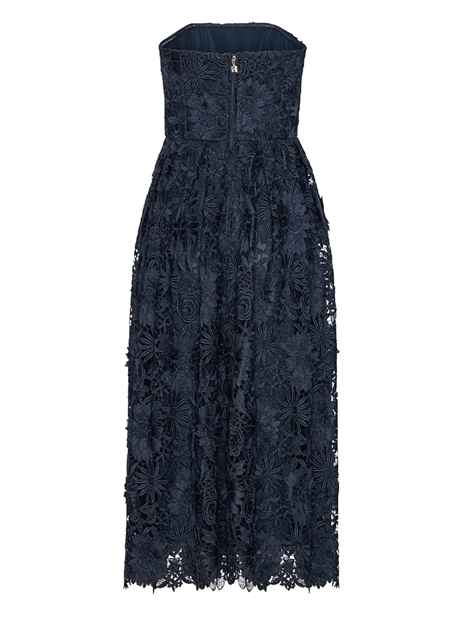 ROTATE BIRGER CHRISTENSEN 3D Lace Flared Midi Dress - Image 2