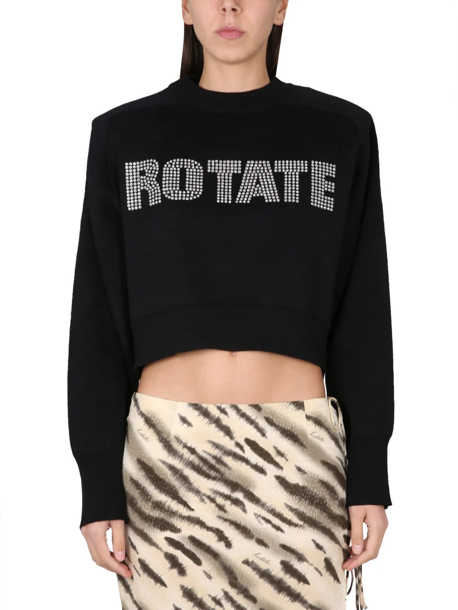 ROTATE BIRGER CHRISTENSEN Cropped Logo Sweatshirt