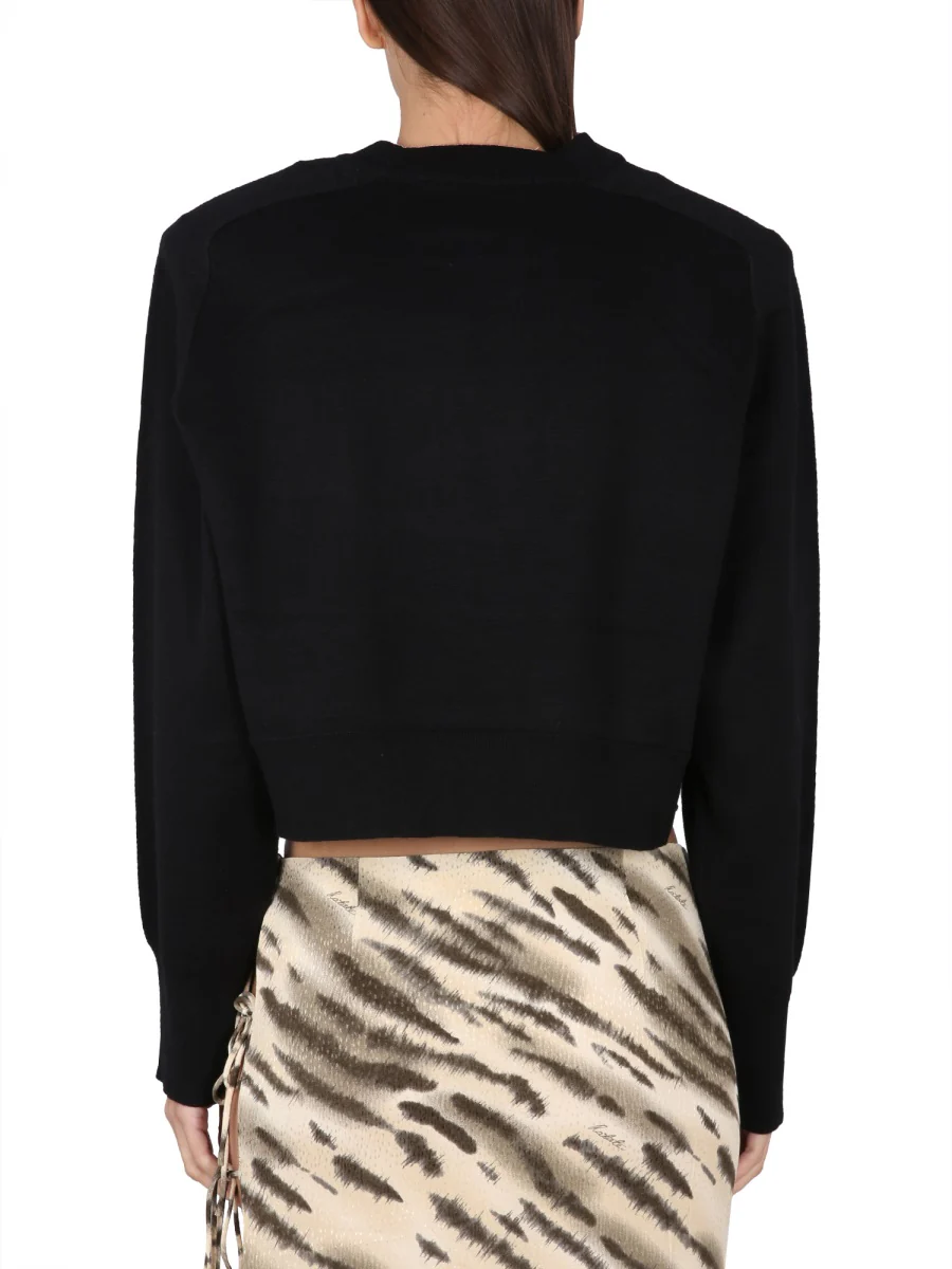 ROTATE BIRGER CHRISTENSEN Cropped Logo Sweatshirt - Image 3