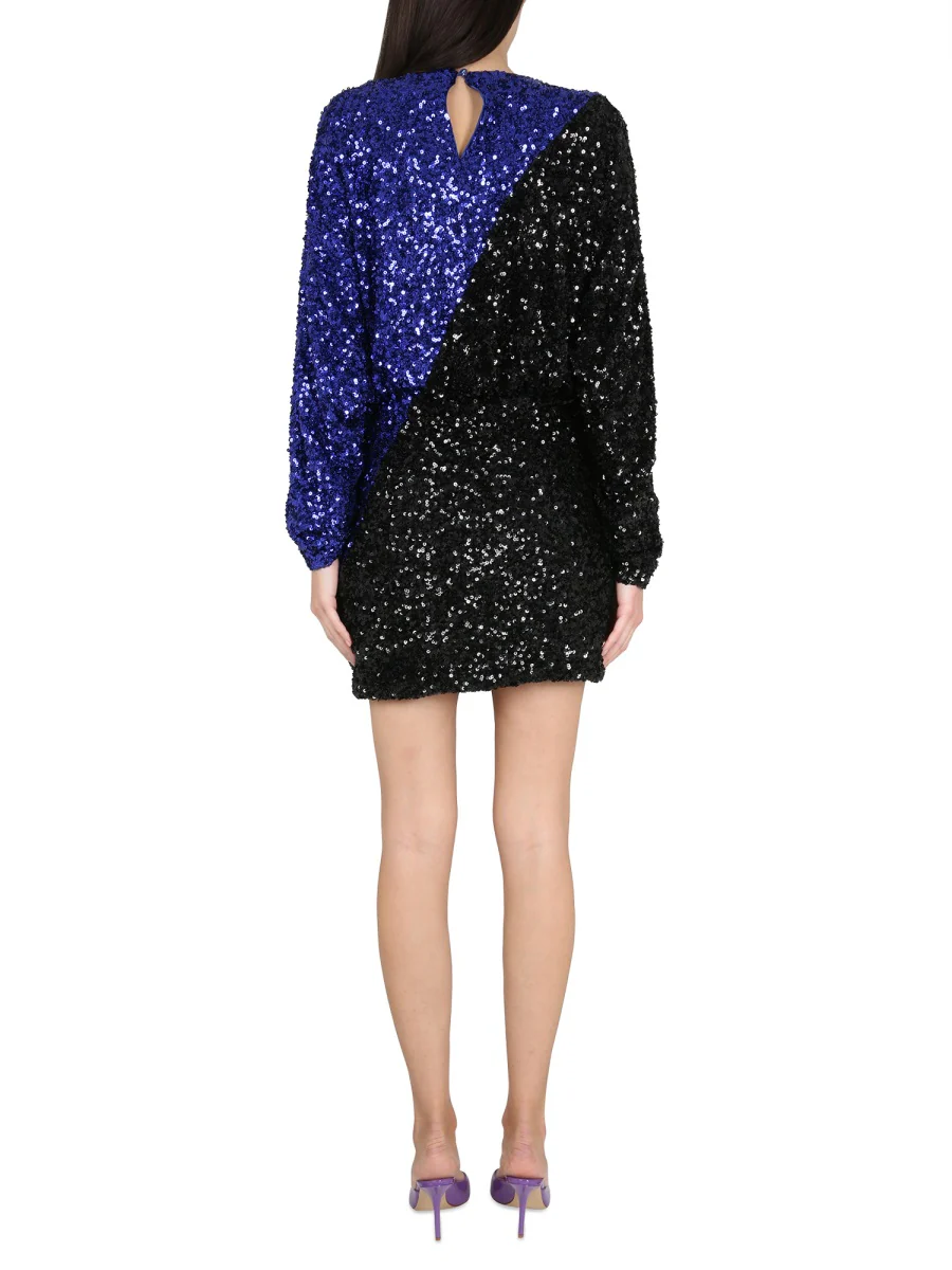 ROTATE BIRGER CHRISTENSEN Embellished Recycled-satin Halterneck Mini Dress - Image 3