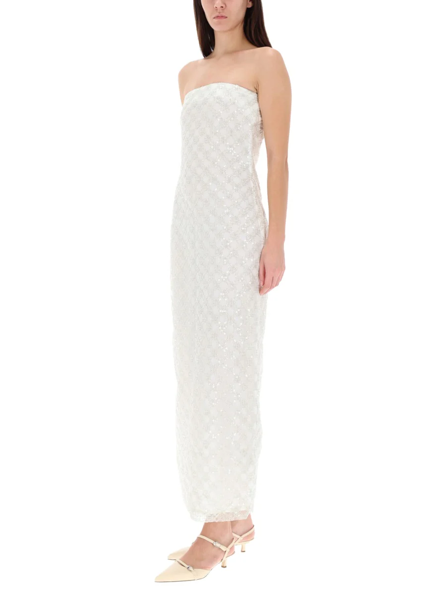 Rotate Birger Christensen Long Dress with Belt – Size 38 - Image 4