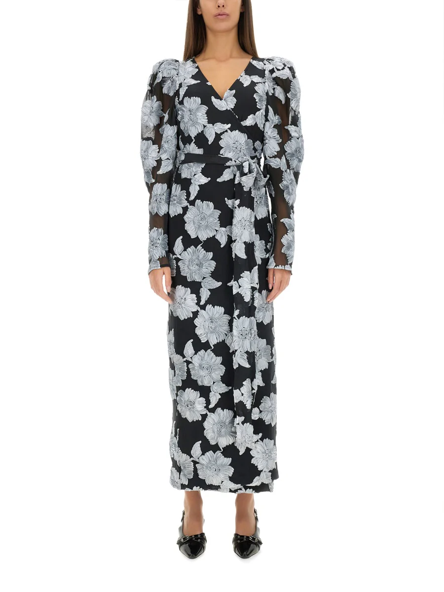 ROTATE BIRGER CHRISTENSEN Long Floral Dress - REGULAR FIT