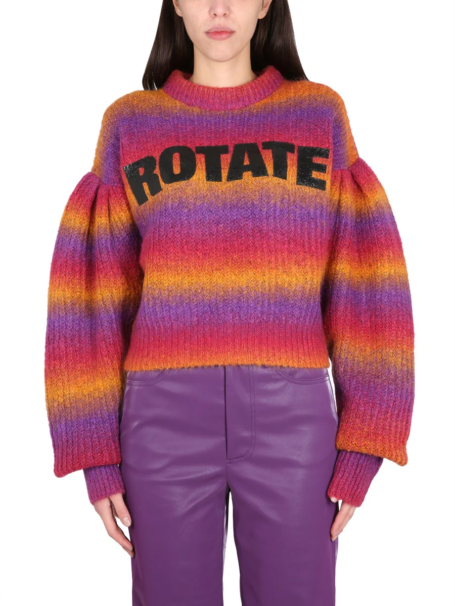 ROTATE BIRGER CHRISTENSEN NET SUSTAIN Iris Appliquéd Organic Cotton-jersey Sweatshirt
