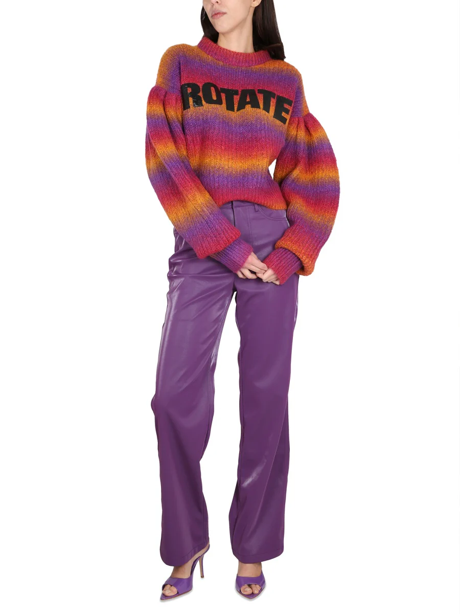 ROTATE BIRGER CHRISTENSEN NET SUSTAIN Iris Appliquéd Organic Cotton-jersey Sweatshirt - Image 2