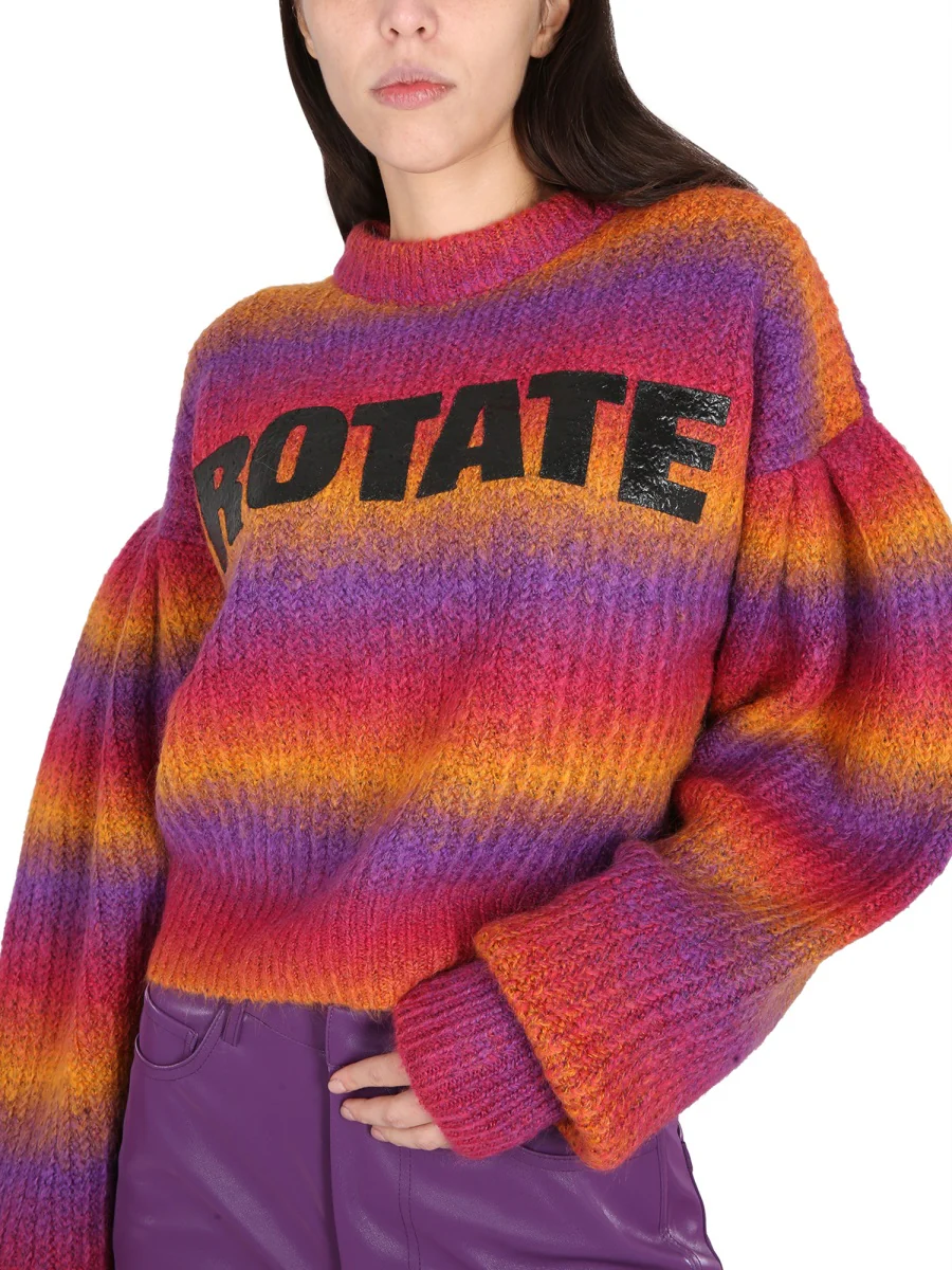 ROTATE BIRGER CHRISTENSEN NET SUSTAIN Iris Appliquéd Organic Cotton-jersey Sweatshirt - Image 4