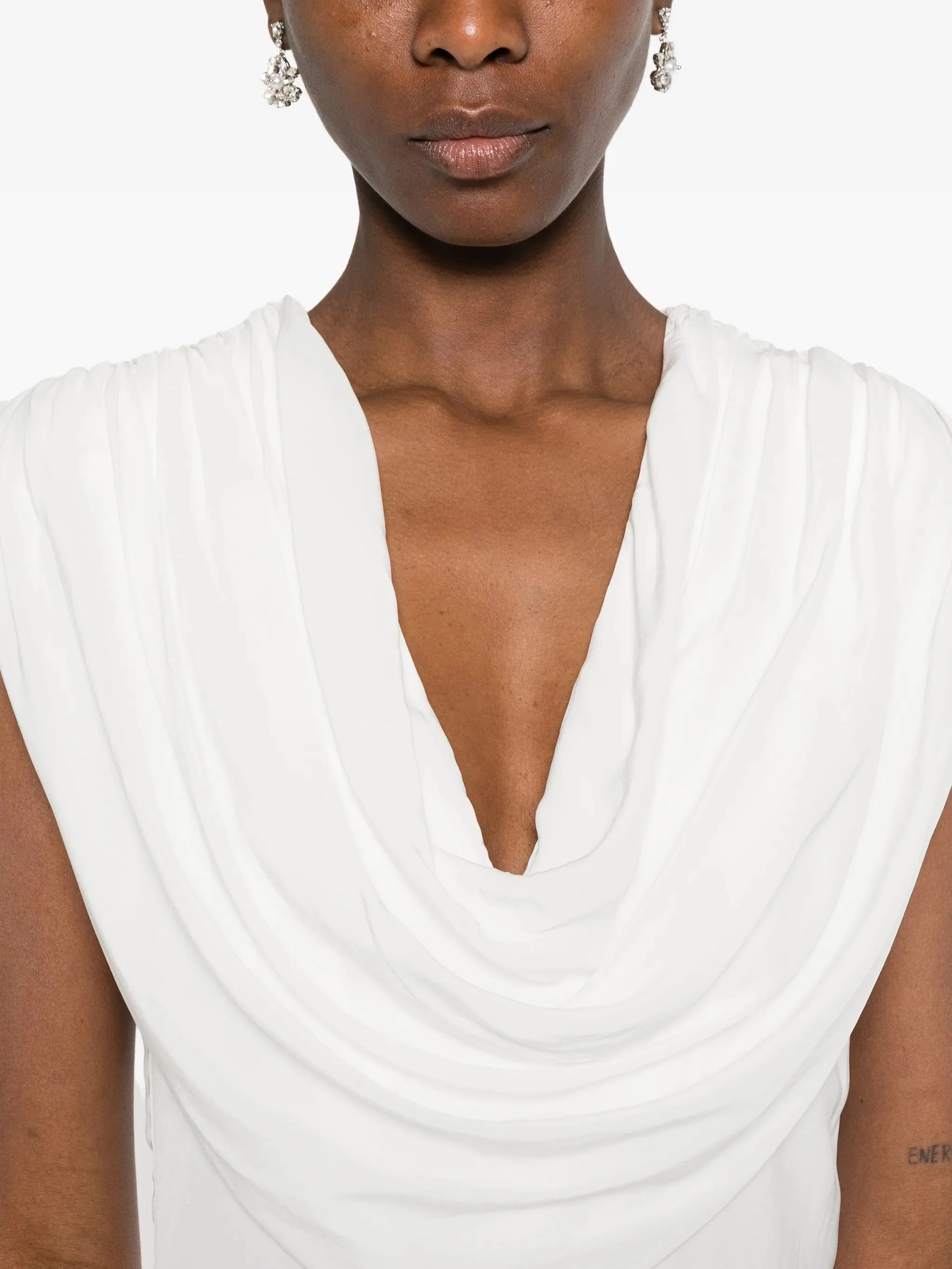 Rotate Elegant Long Dress with Removable Shoulder Straps - Image 5