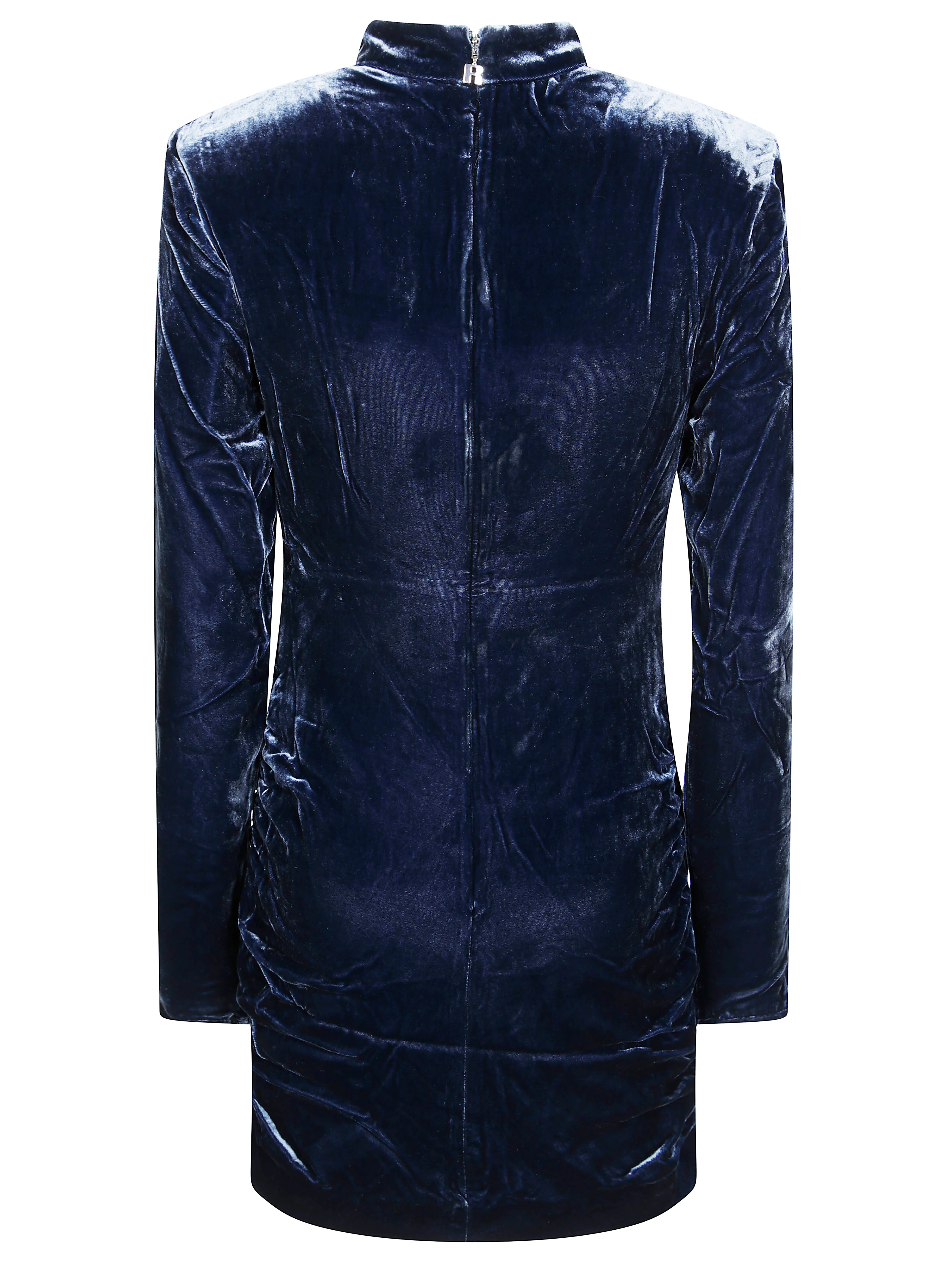 Rotate Elegant Silk Velvet Long Sleeve Mini Dress - Image 2