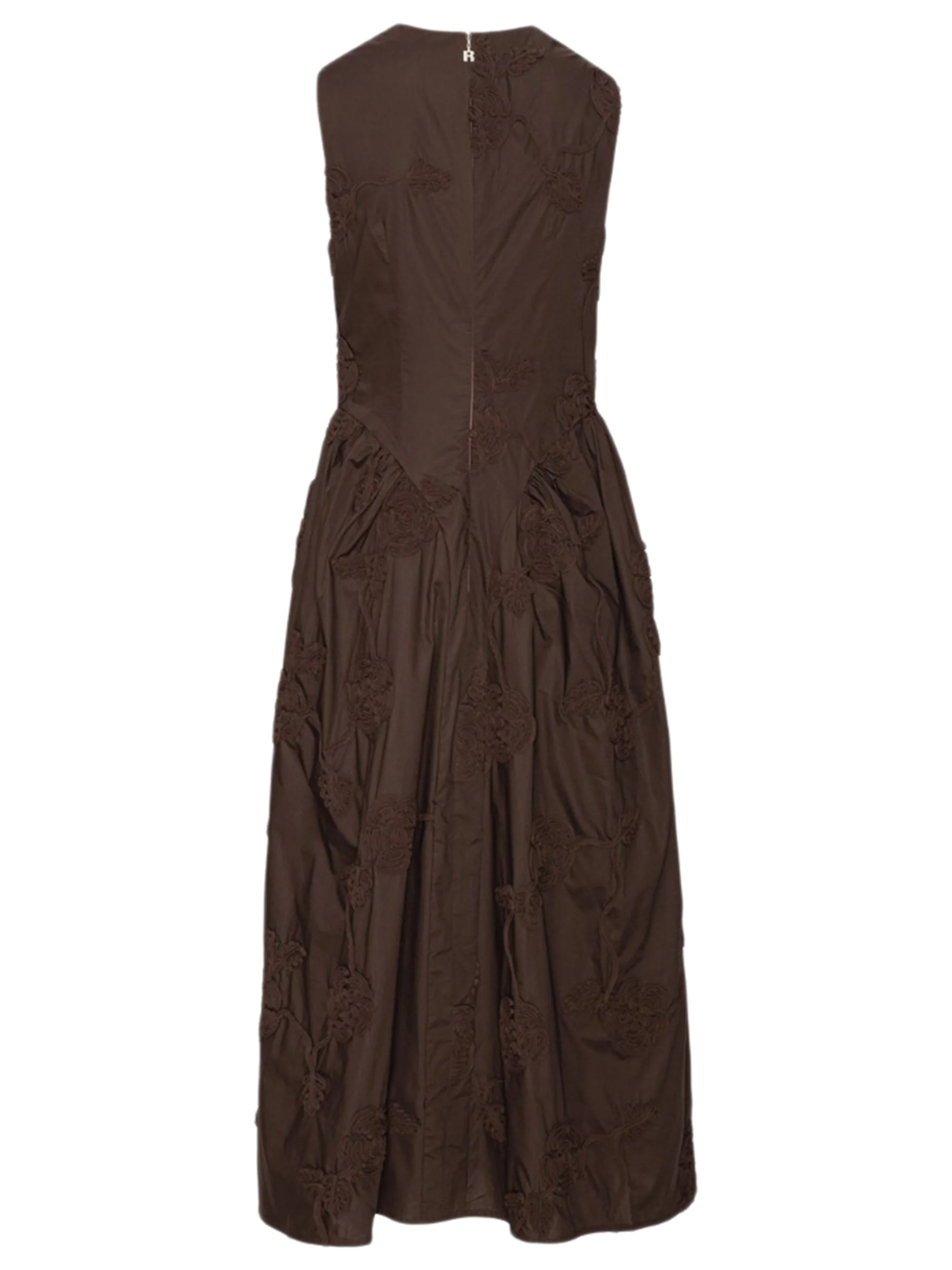 Rotate Floral Embroidered Sleeveless Midi A-Line Dress - Image 5