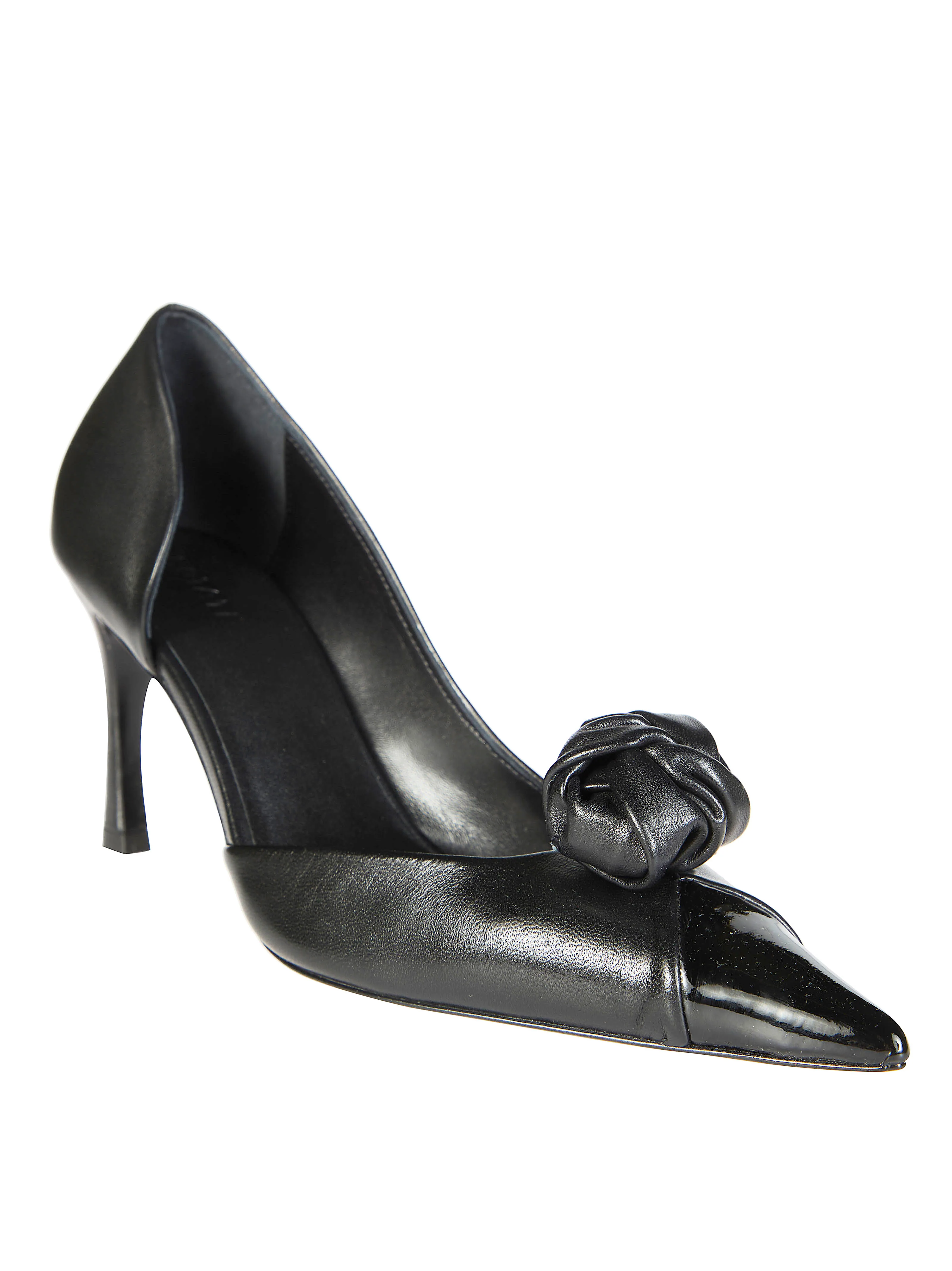 Rotate Knot-appliqué Leather Pumps - Image 2