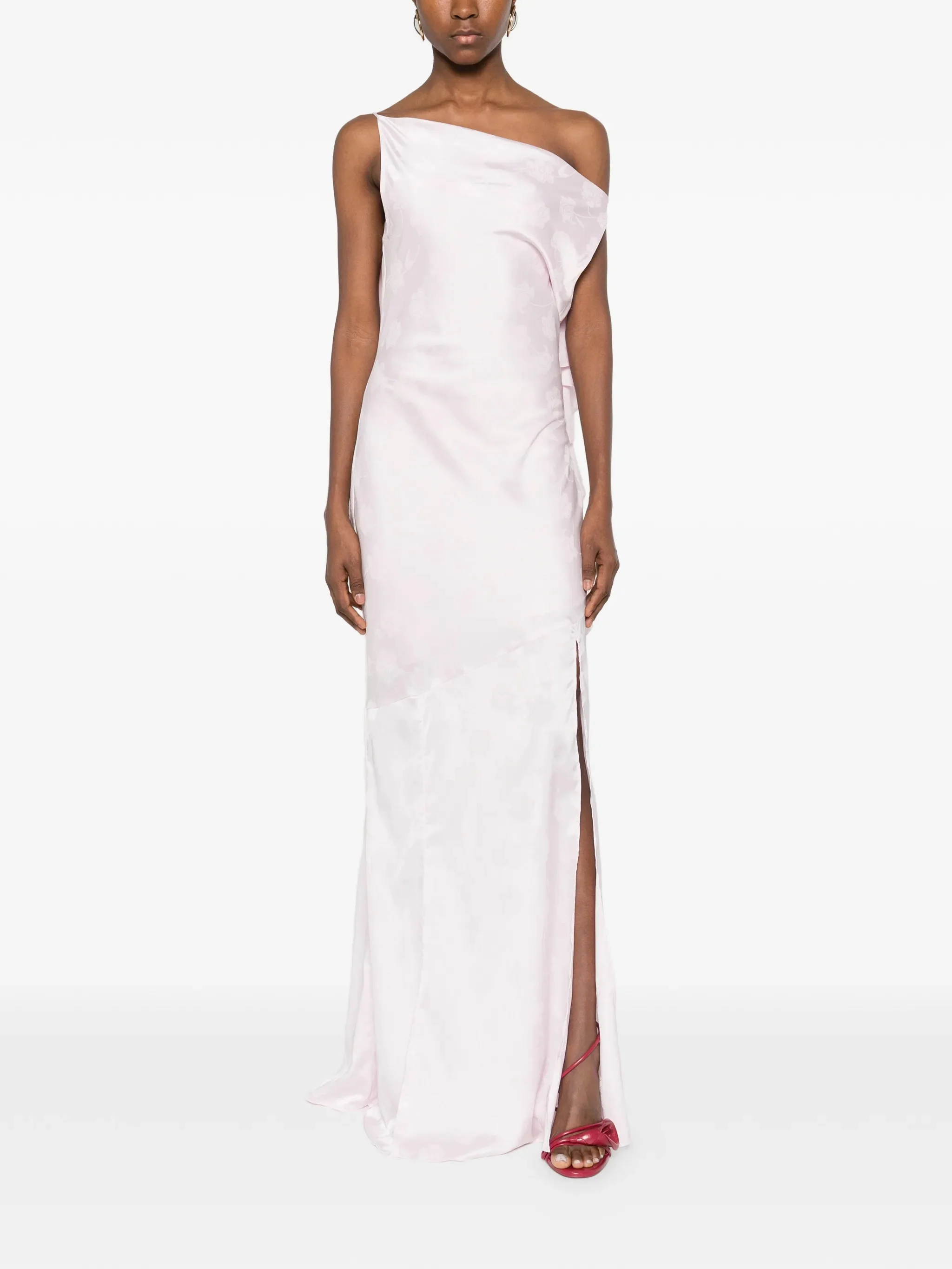 Rotate Maxi Dress with Thin Straps and Waterfall Tail - Image 2
