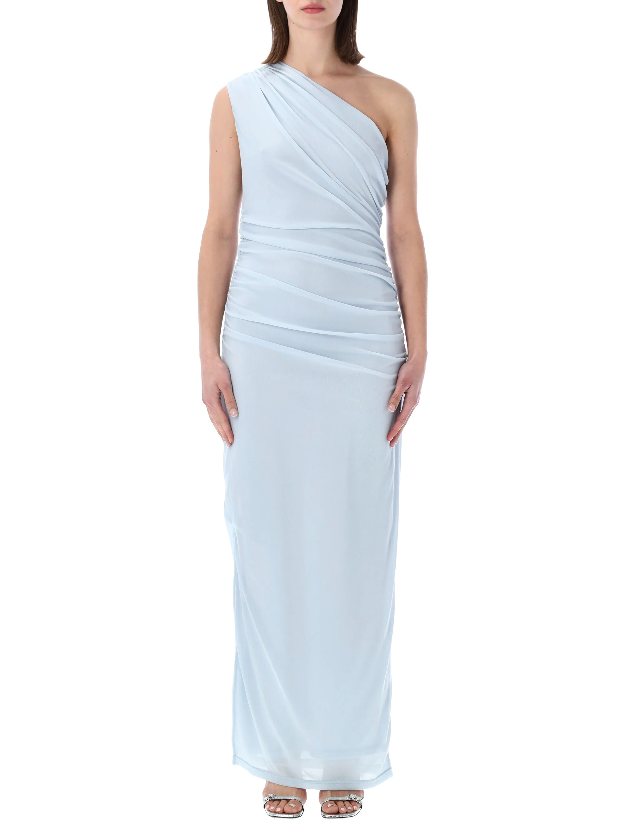 Rotate One-Shoulder Asymmetric Mini Dress