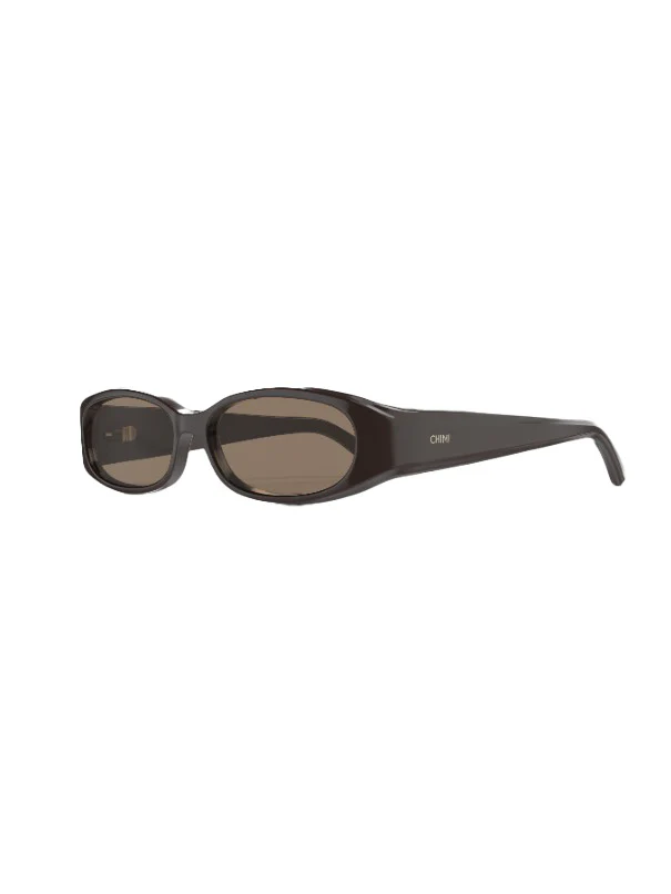 Rotate Oval Rectangular Frame Sunglasses with Contrast Lenses - Image 2