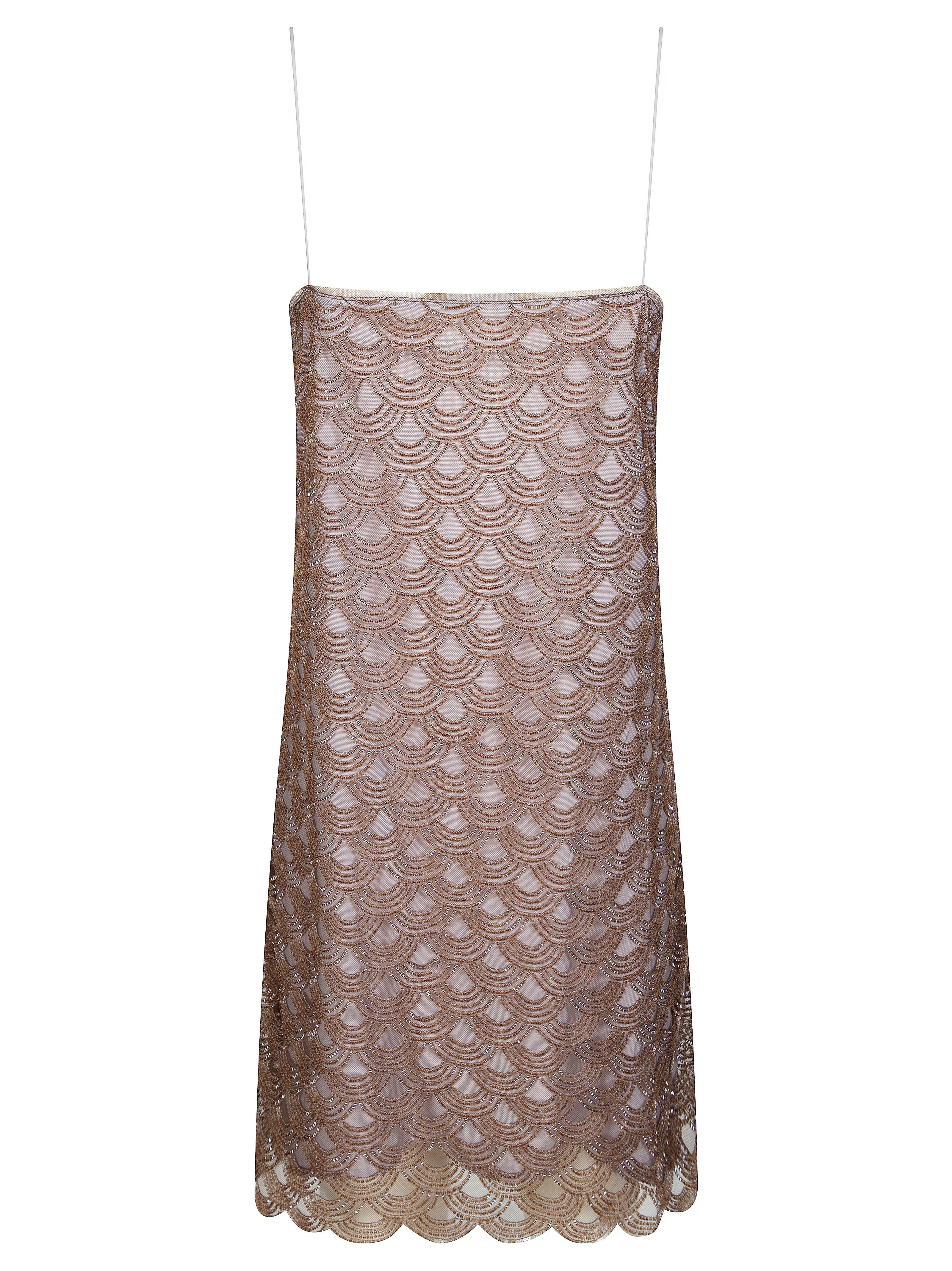 Rotate Scalloped Sequin Mini Dress in Polyester