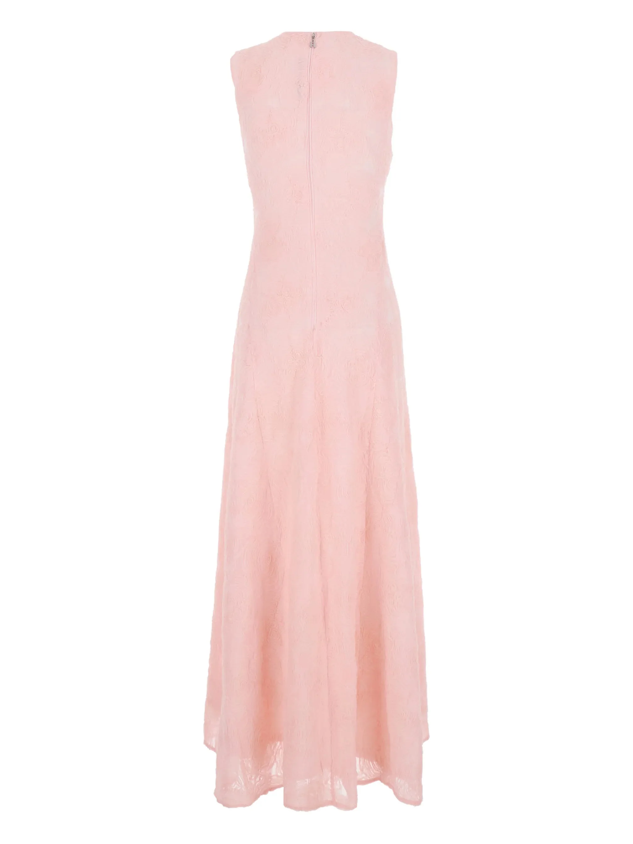 Rotate Textured Round Neck Zip Dress for Women - Image 3