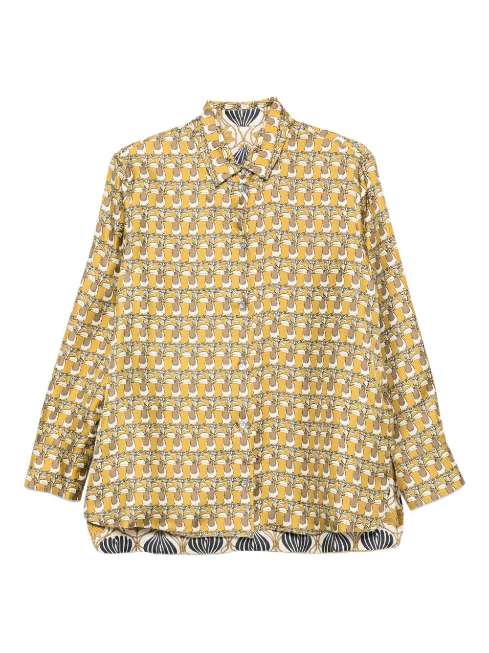 's Max Mara Asymmetrical Silk Twill Shirt Size 40