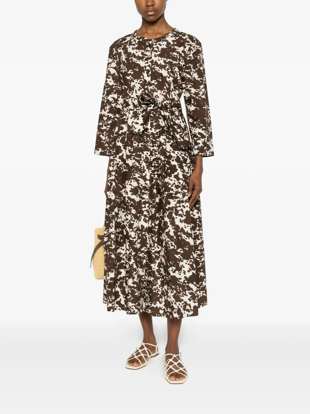 's Max Mara Elegant Three-Quarter Sleeve Dress - Size 38 - Image 2