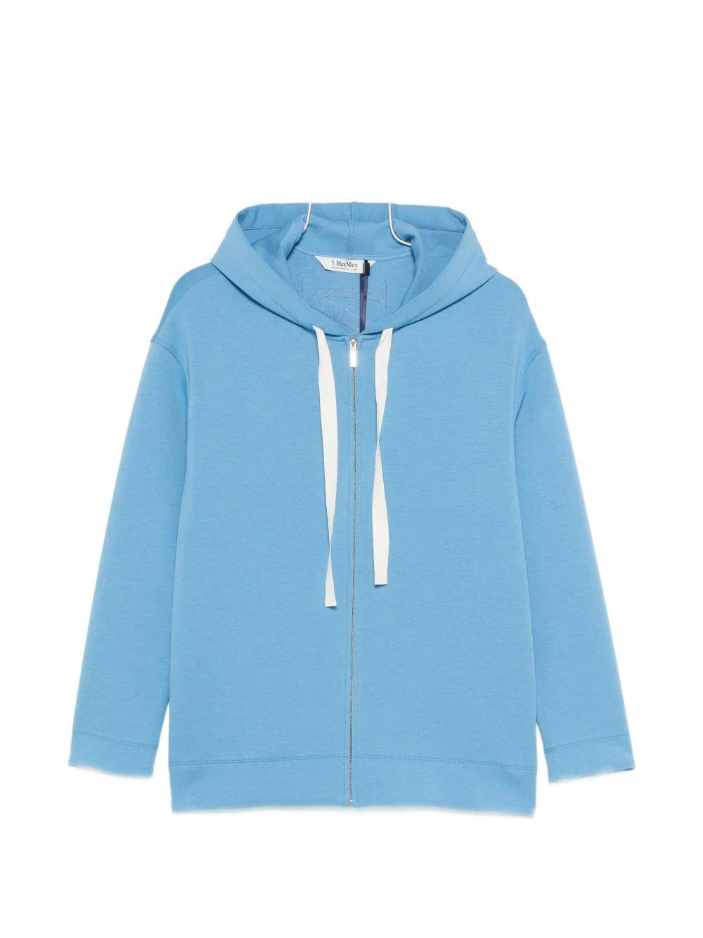's Max Mara Full-Zip Scuba Sweater with Drawstring Hood for Women