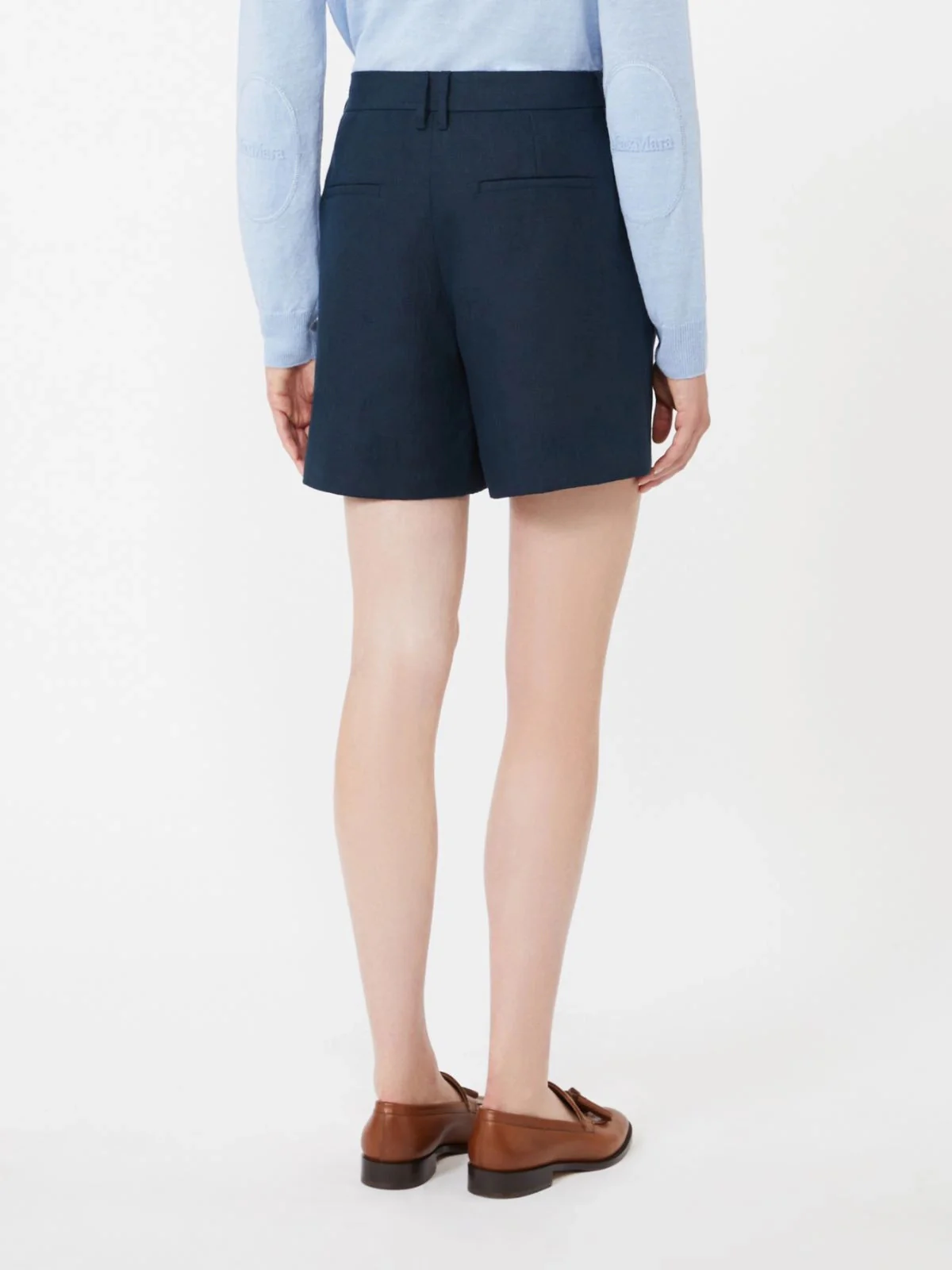's Max Mara High-Cut Waistband Shorts with Covered Zip - Size 40 - Image 3