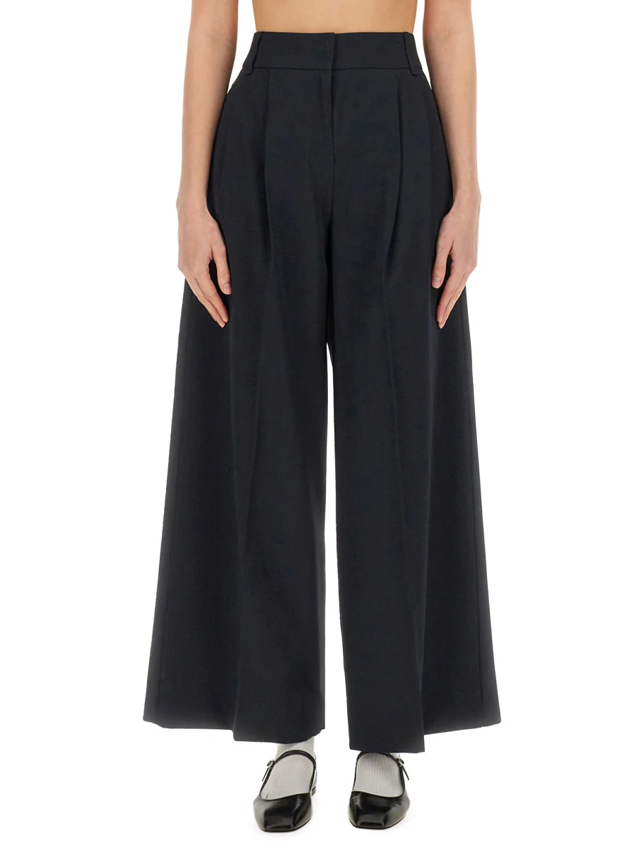 's Max Mara Nichols Pants Made of Cool Wool Slipped Feel Fabric