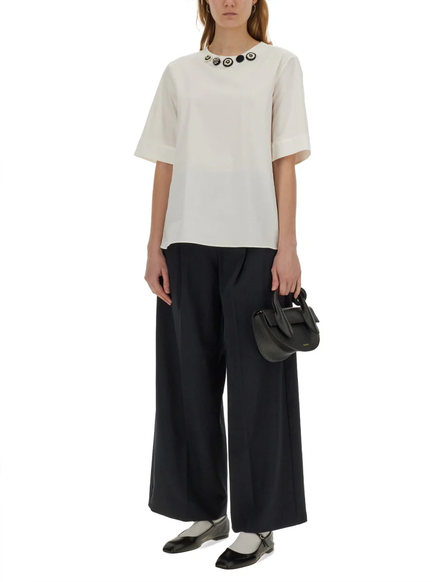 's Max Mara Nichols Pants Made of Cool Wool Slipped Feel Fabric - Image 2