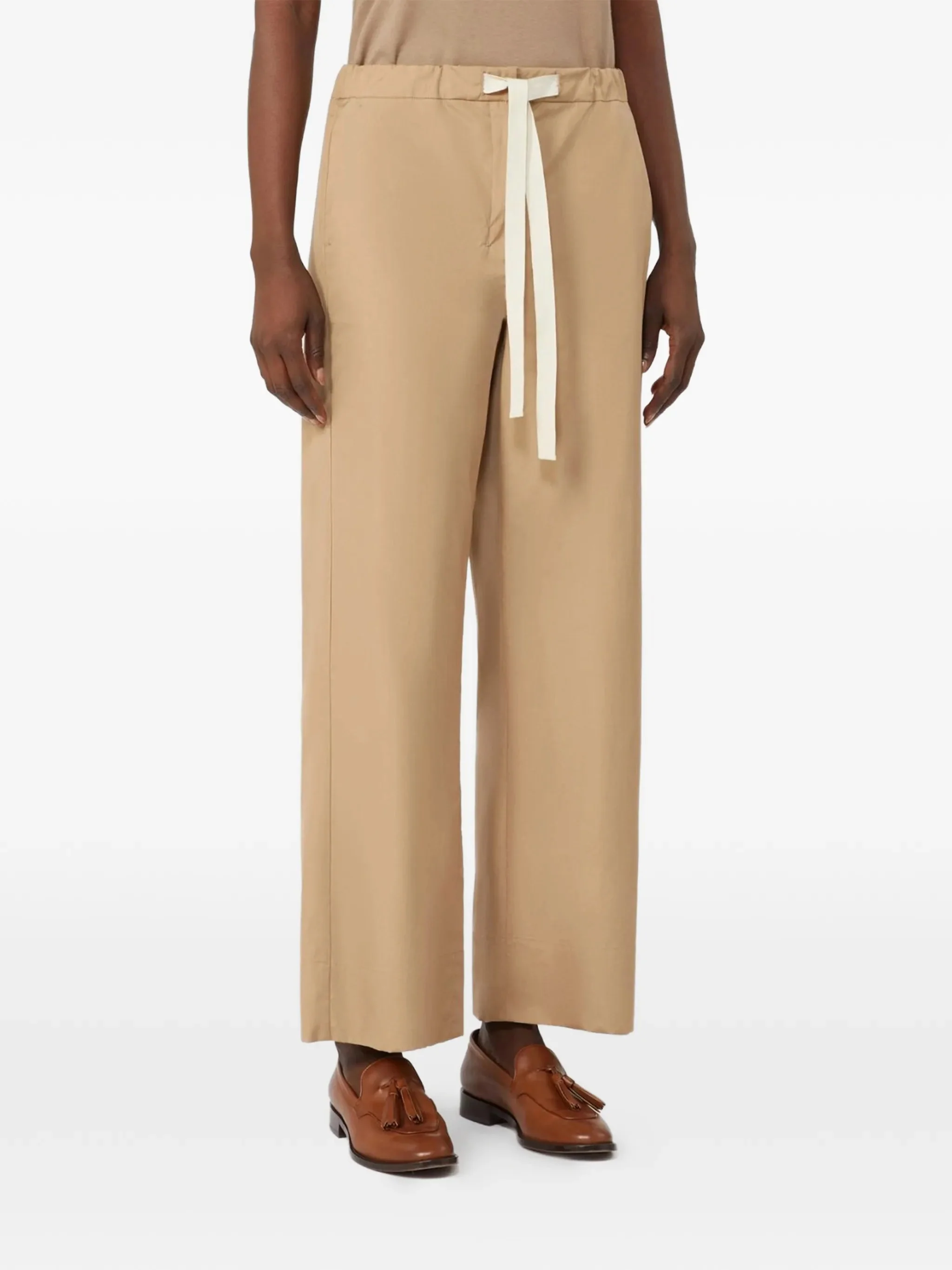 's Max Mara Straight Leg Cotton Trousers - Size S - Image 2