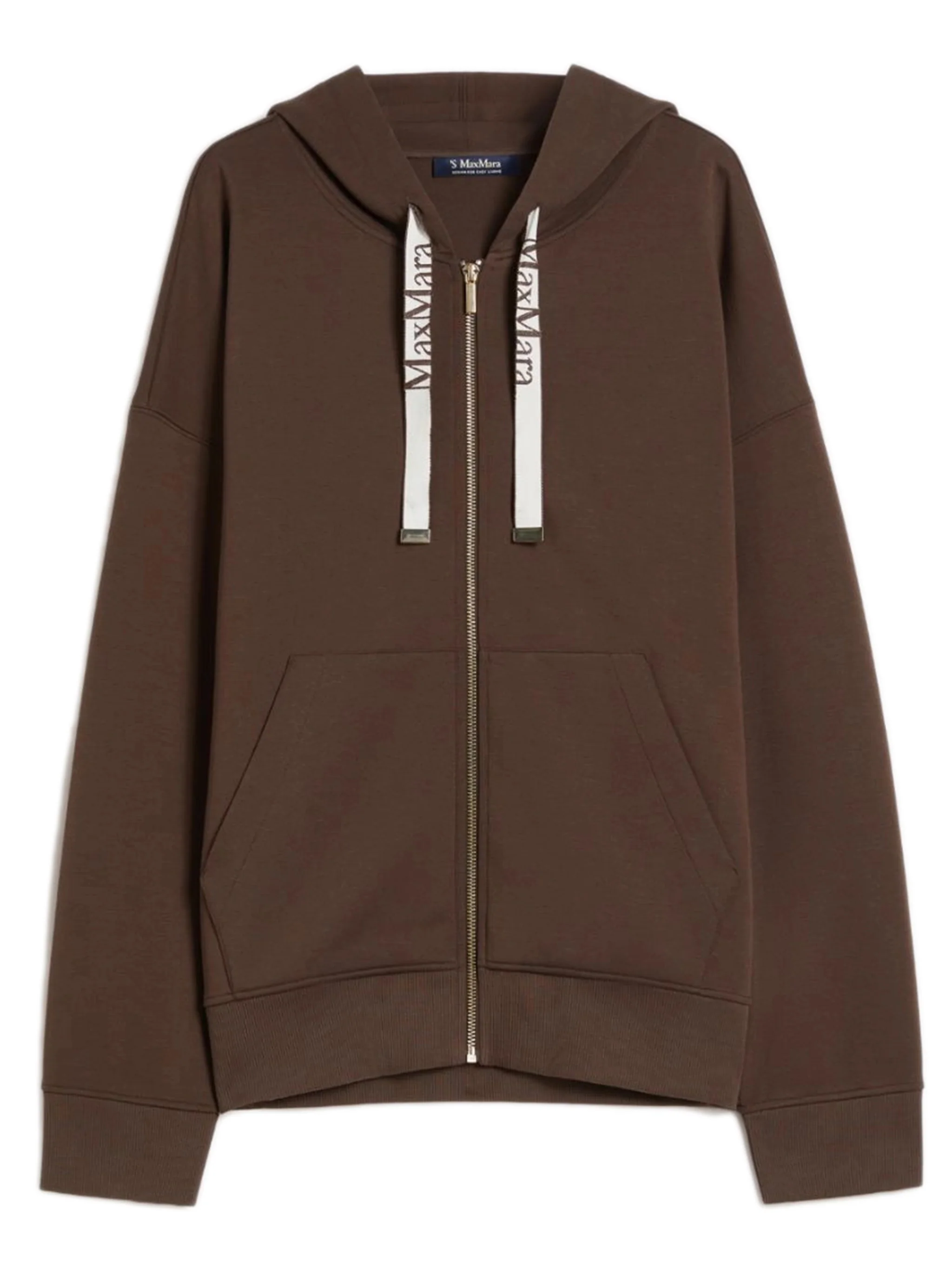 's Max Mara Stylish Long Sleeve Zip-Up Sweater with Kangaroo Pocket - Size S