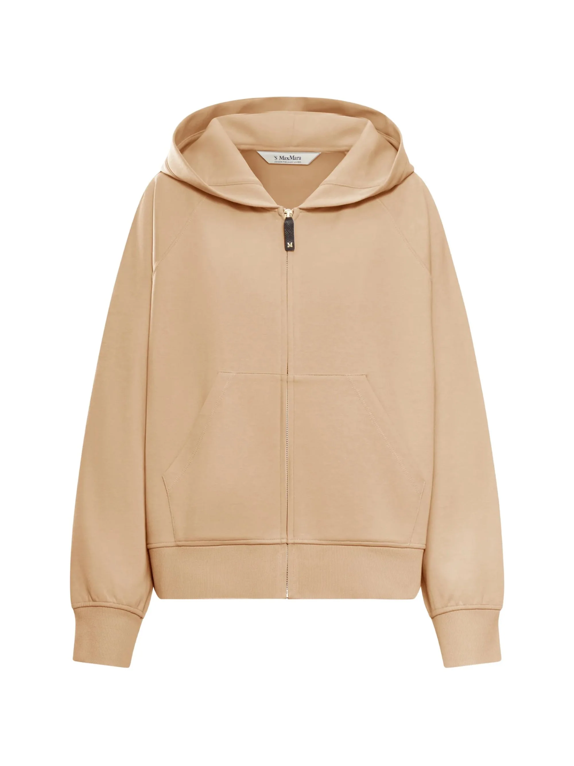 's Max Mara Women's Cozy Zip-Up Hoodie with Hood and Elastic Cuffs