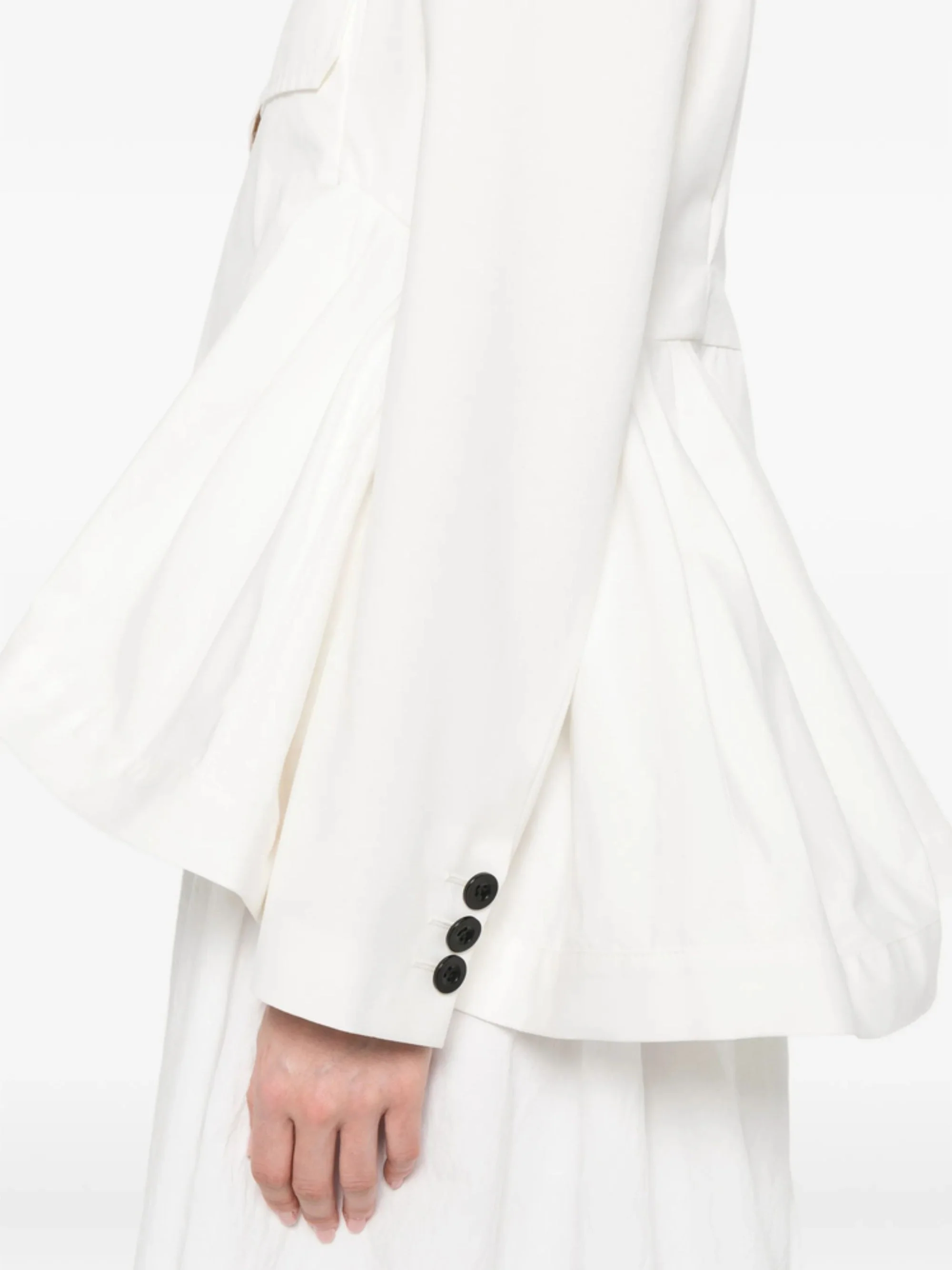 Sacai High Drawstring Collar Asymmetrical Jacket for Women - Image 4