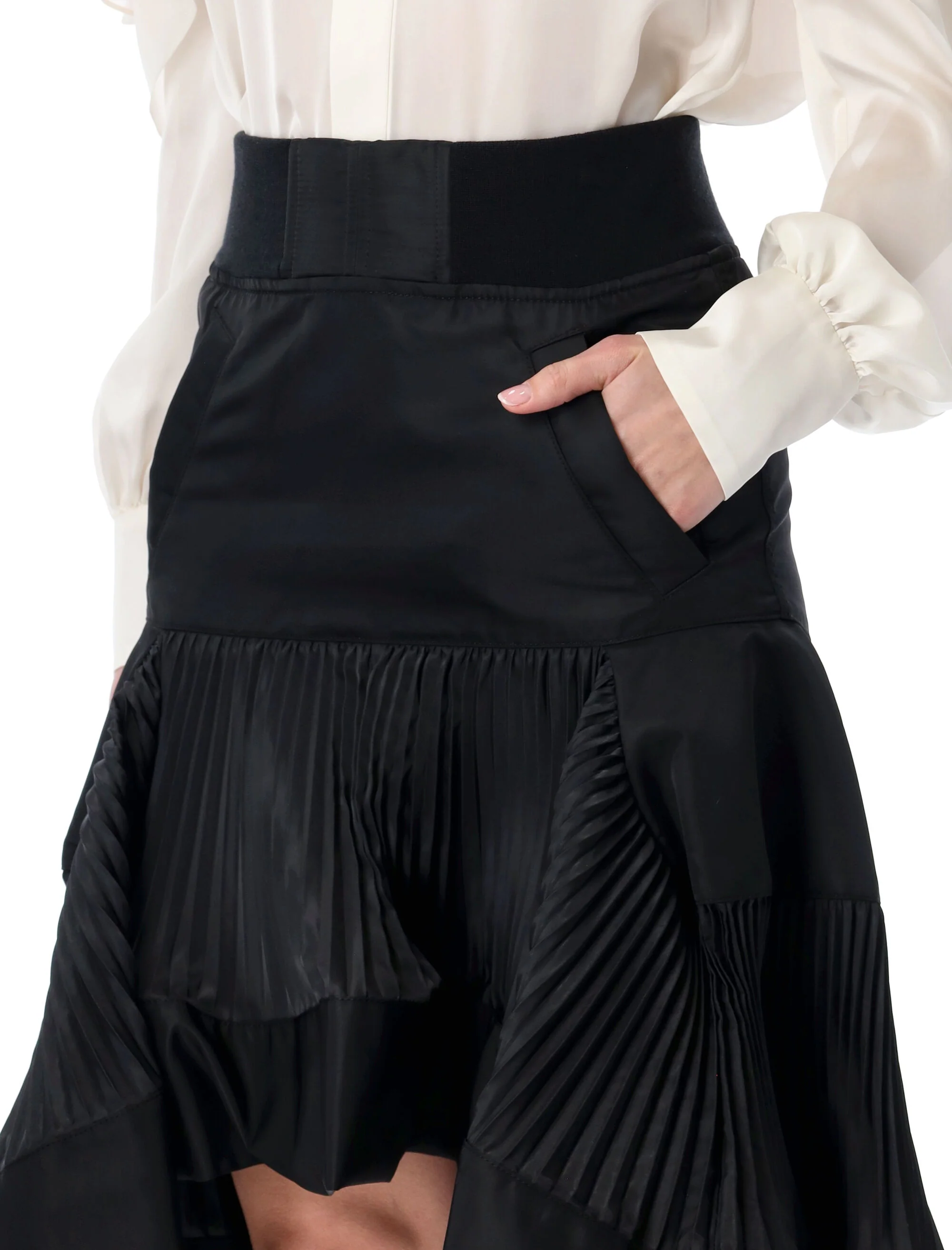 Sacai High Waist Twill Skirt - Image 3