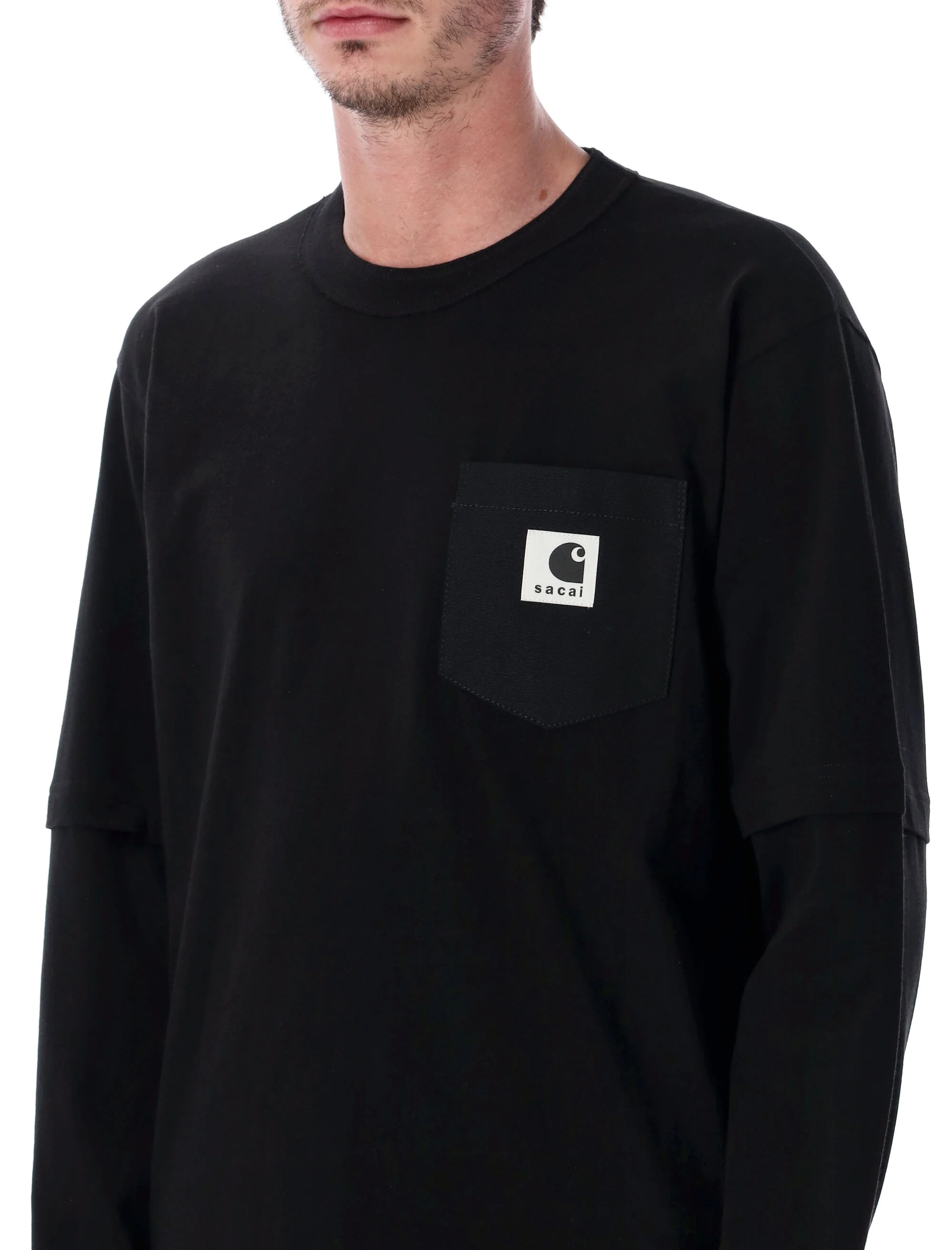 Sacai Men's Long Sleeve Cotton T-Shirt - Image 3