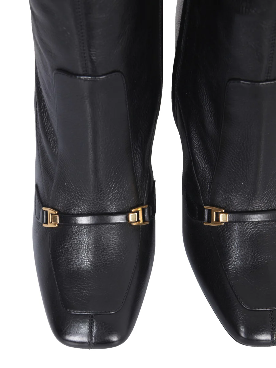 SAINT LAURENT Camden Shiny Hammered Leather Boots - Image 5