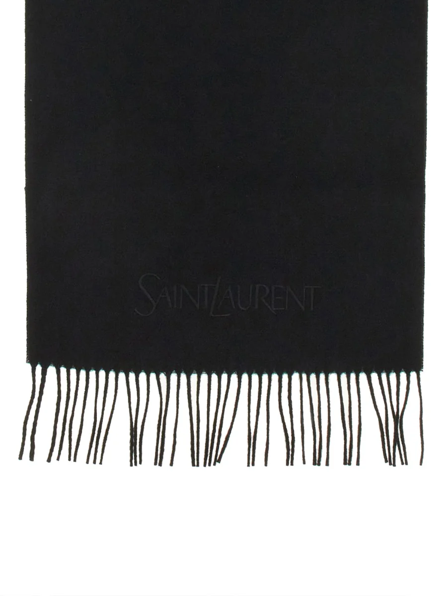 Saint Laurent Cashmere Jacquard Scarf - Image 4